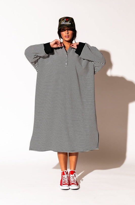 LALA ORIGINAL: Lalaland University Oversized Polo Dress - Dressed in Lala