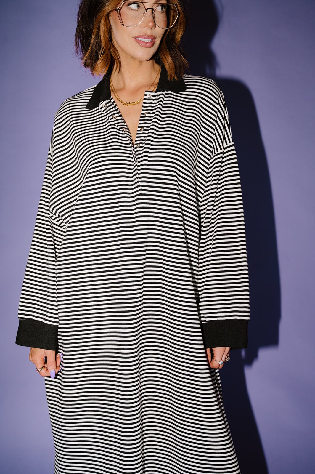 LALA ORIGINAL: Lalaland University Oversized Polo Dress - Dressed in Lala