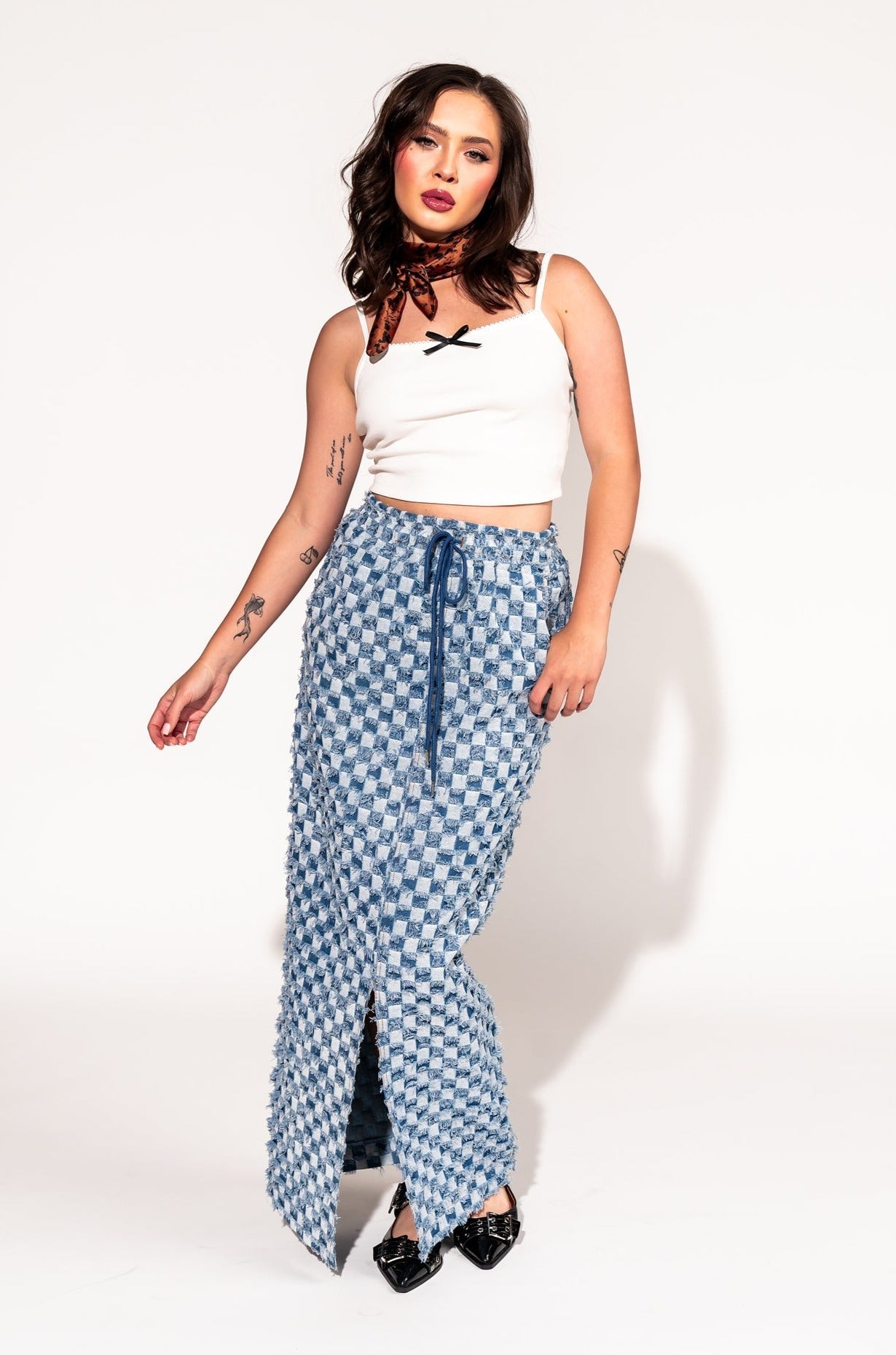 LALA ORIGINAL: LOML Bow Tank in White - Dressed in Lala