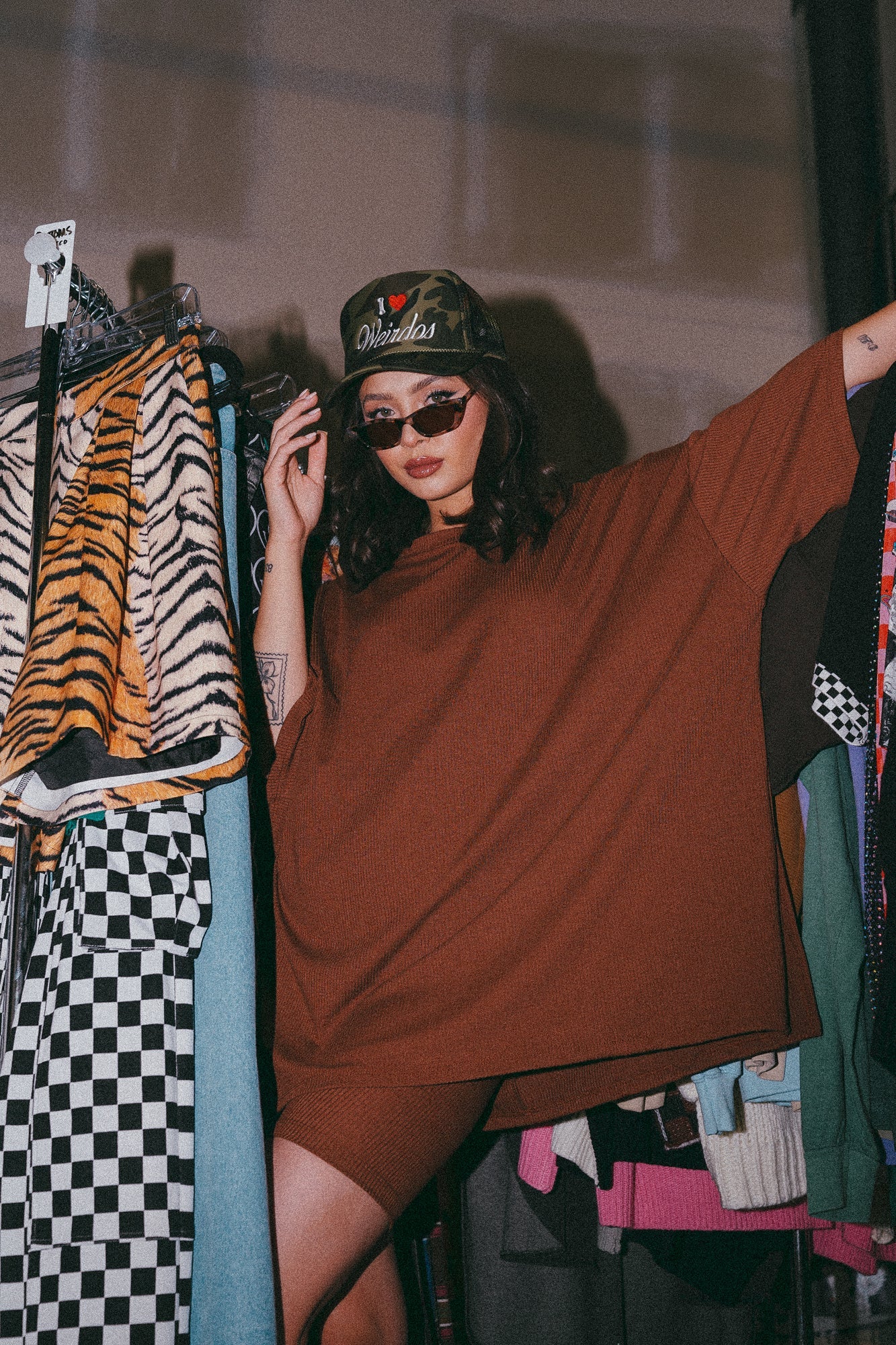LALA ORIGINAL: Malone Ribbed Biker Set in Cocoa - Dressed in Lala