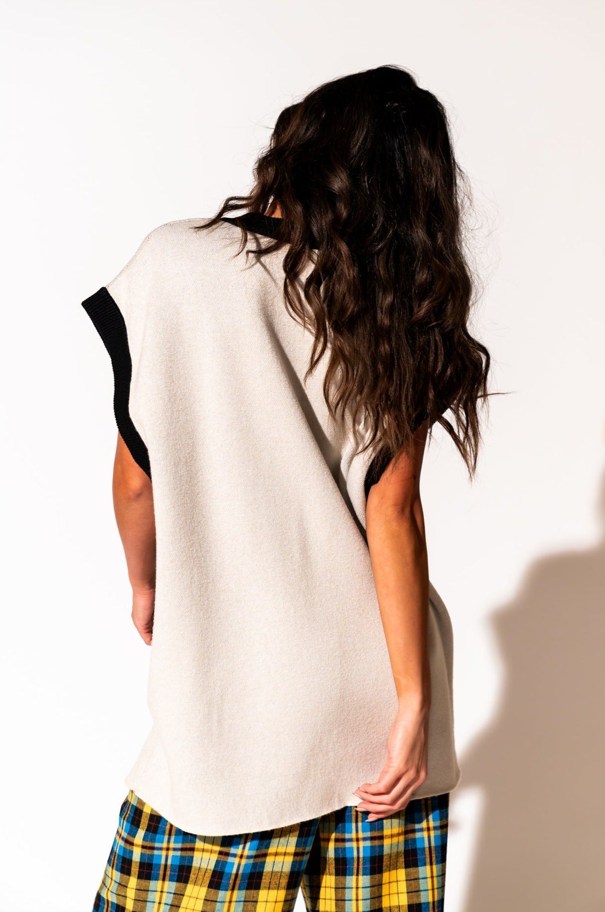 LALA ORIGINAL: Oversized Sweater Vest in Pretty Kitty - Dressed in Lala
