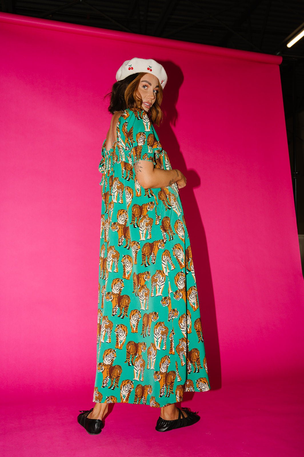 LALA ORIGINAL: Palm Springs Smocked Dress in Tiger Tales - Dressed in Lala