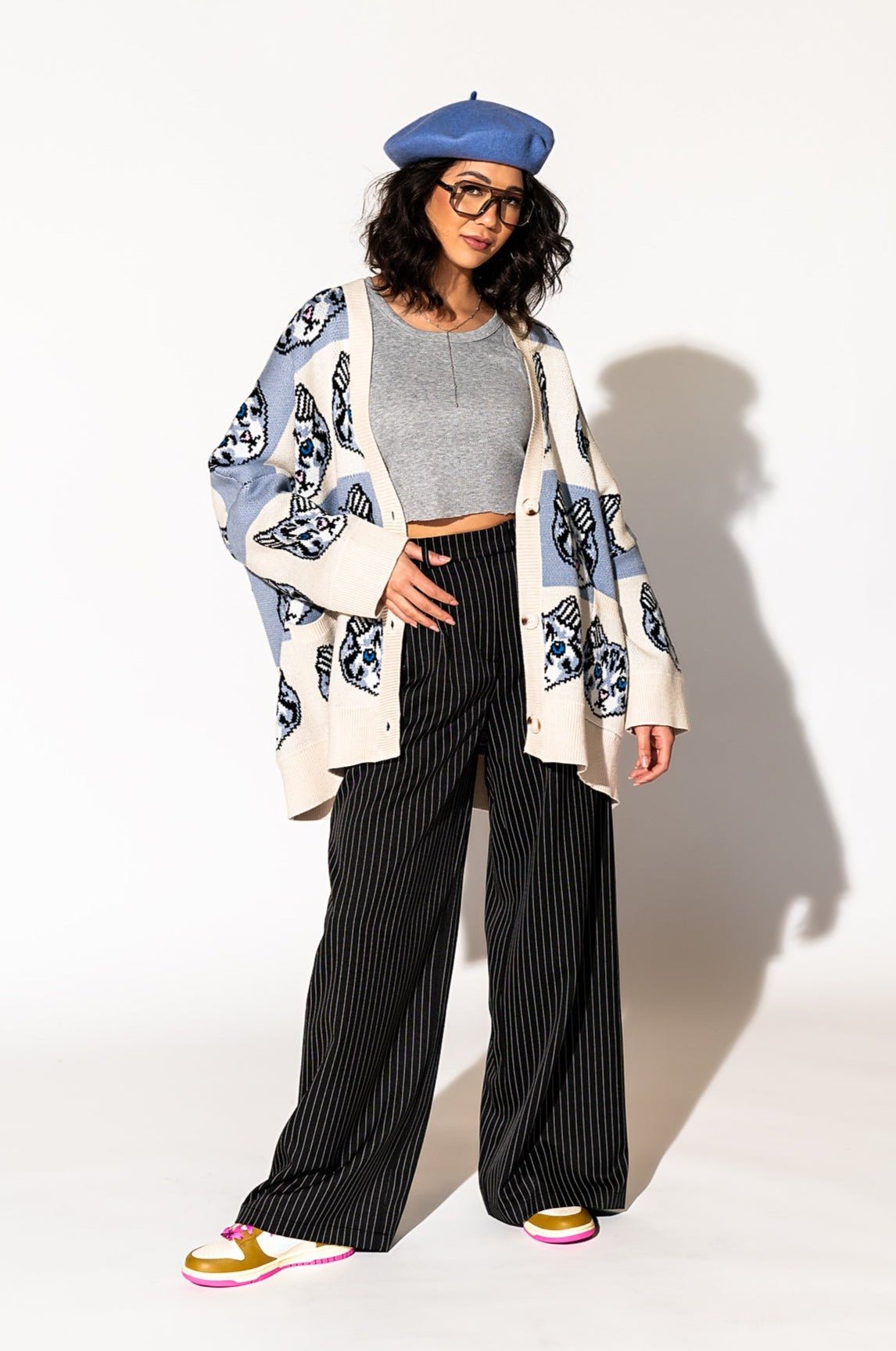 LALA ORIGINAL: Pretty Kitty Oversized Cardigan - Dressed in Lala