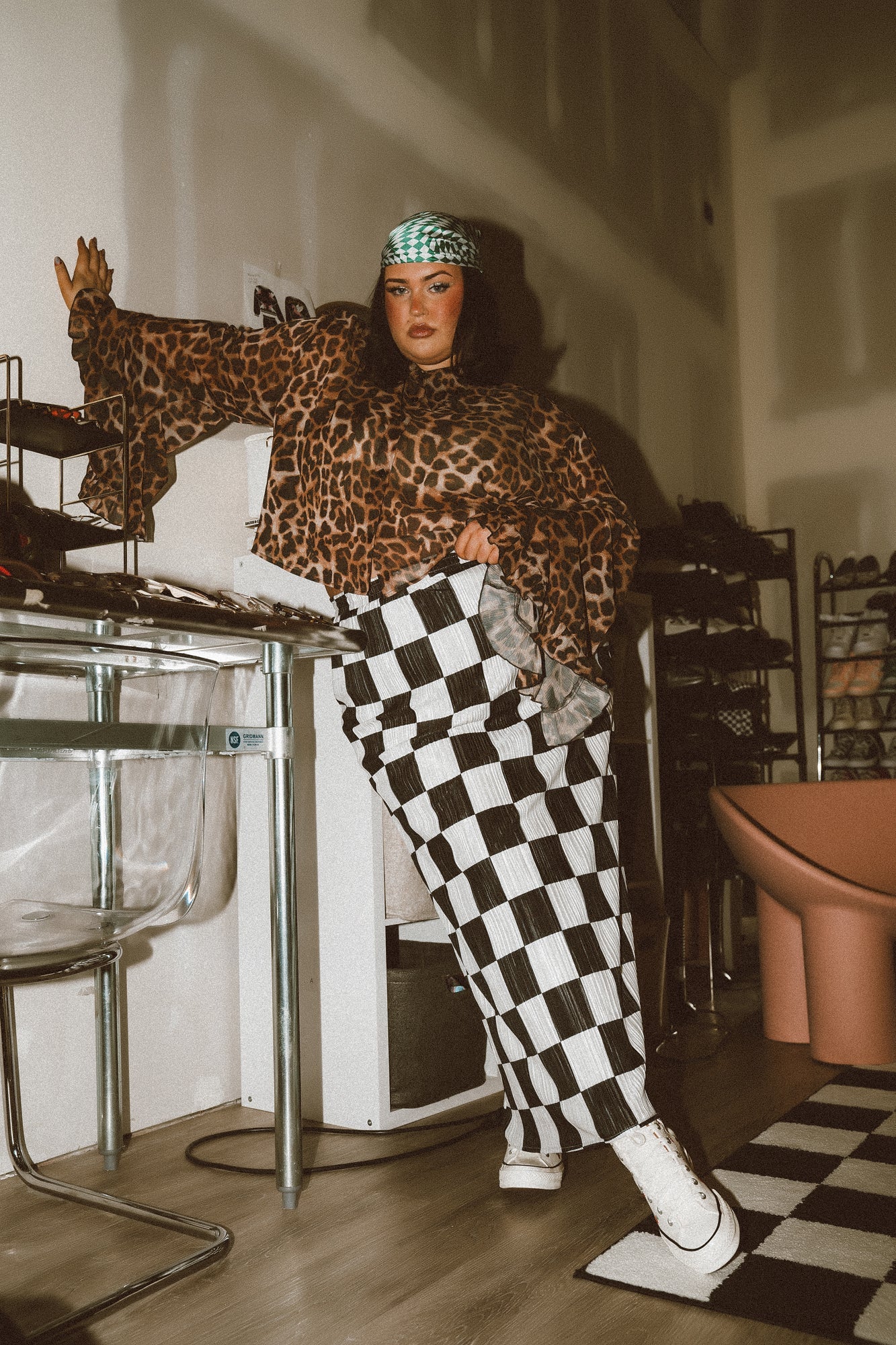 LALA ORIGINAL: She Is The Moment Cropped Button Up in Leopard - Dressed in Lala