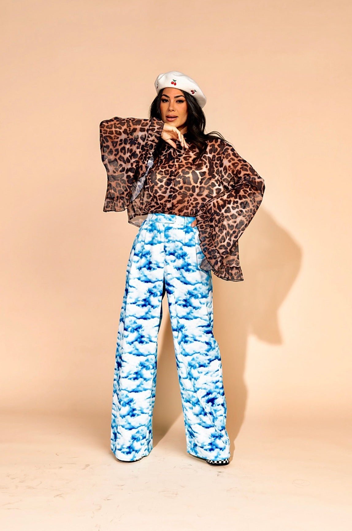 LALA ORIGINAL: She Is The Moment Cropped Button Up in Leopard - Dressed in Lala