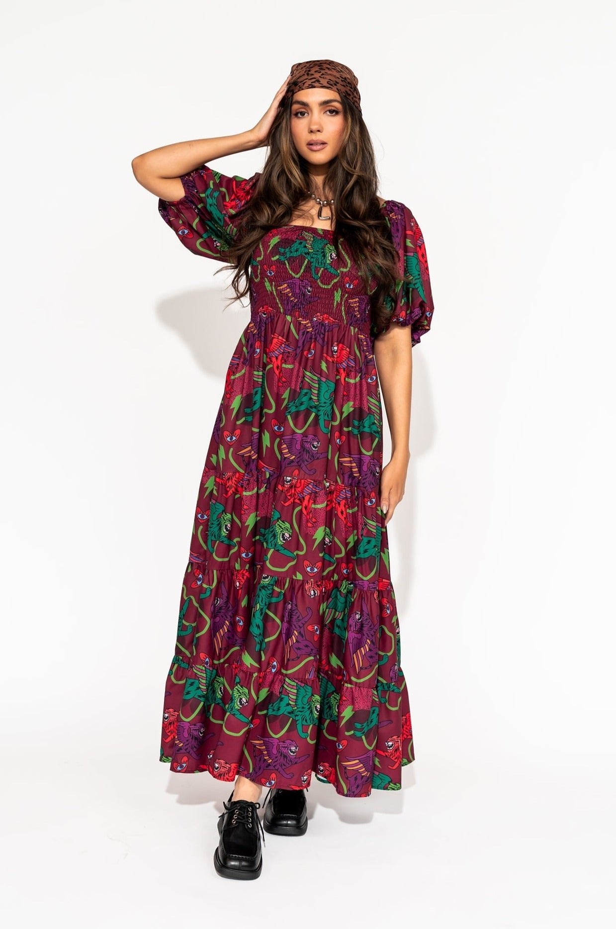 LALA ORIGINAL: Summer Solstice Smocked Dress in Wild Whimsy - Dressed in Lala