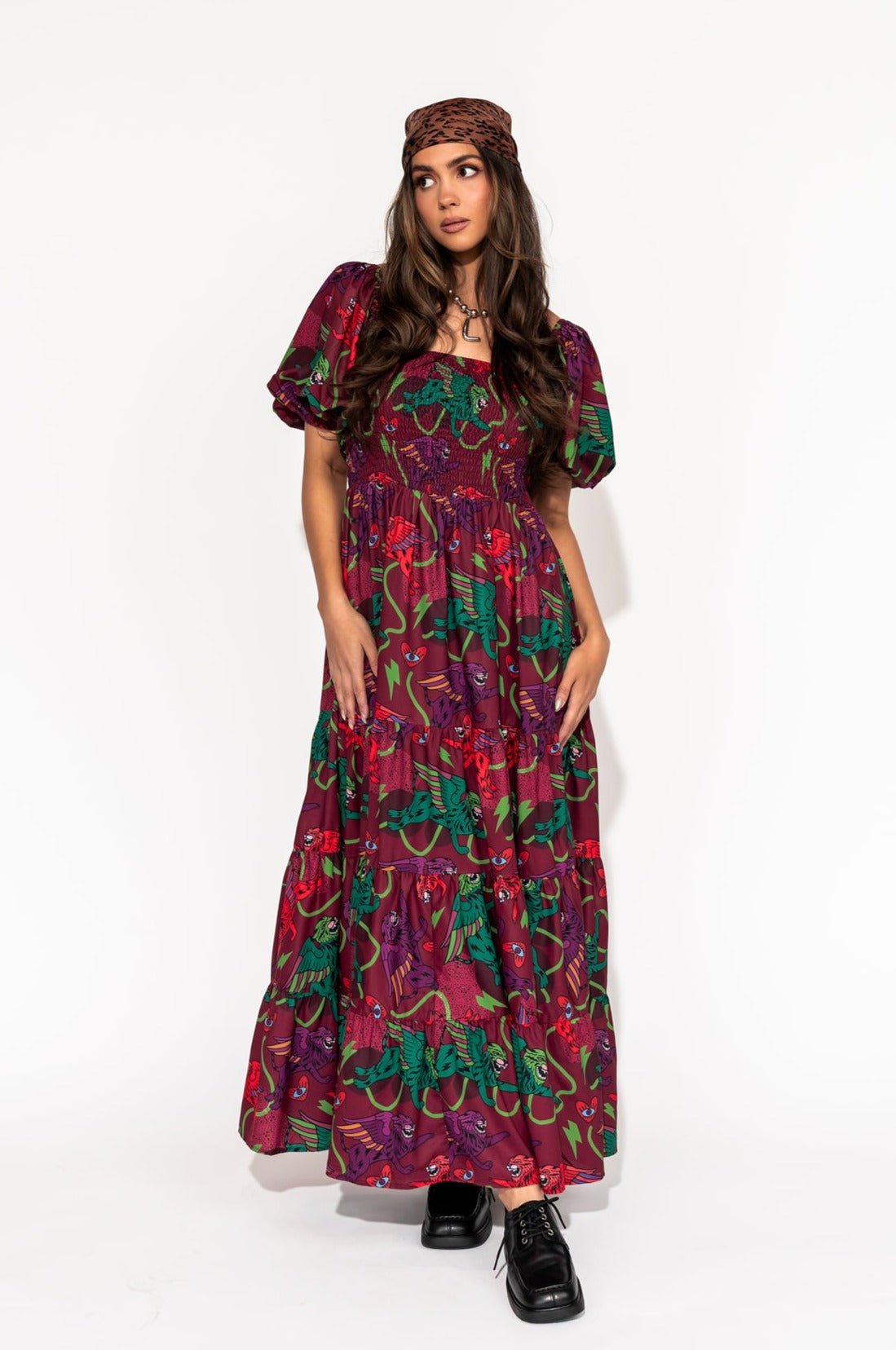 LALA ORIGINAL: Summer Solstice Smocked Dress in Wild Whimsy - Dressed in Lala