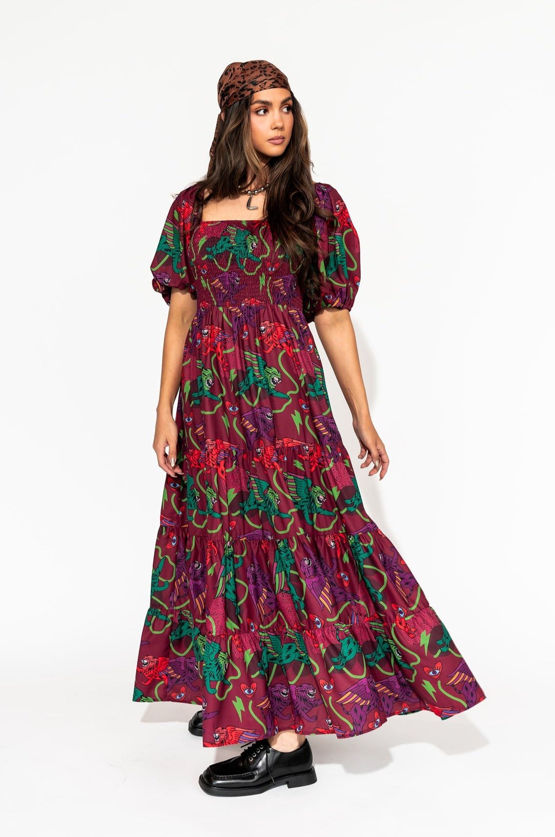 LALA ORIGINAL: Summer Solstice Smocked Dress in Wild Whimsy - Dressed in Lala