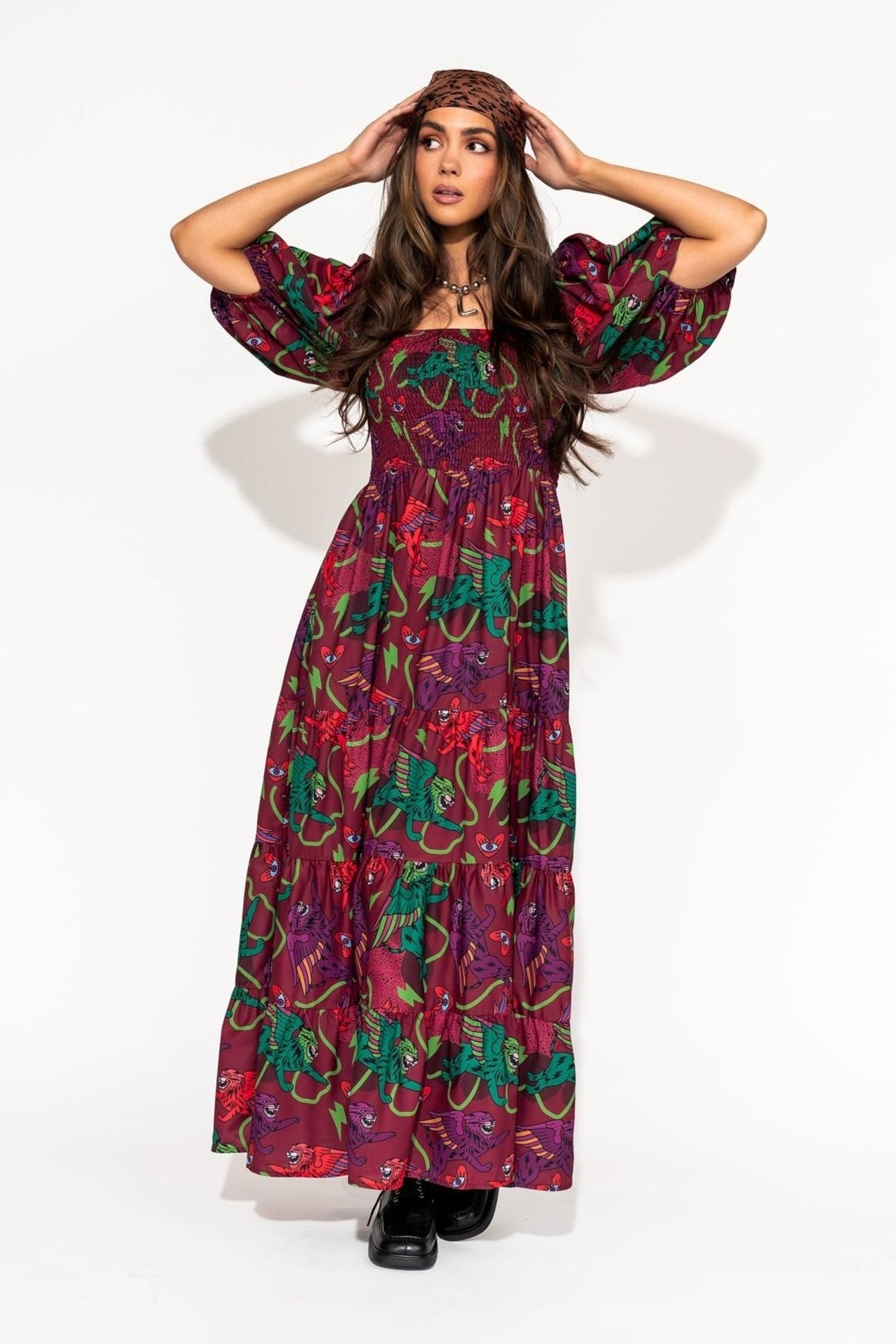 LALA ORIGINAL: Summer Solstice Smocked Dress in Wild Whimsy - Dressed in Lala