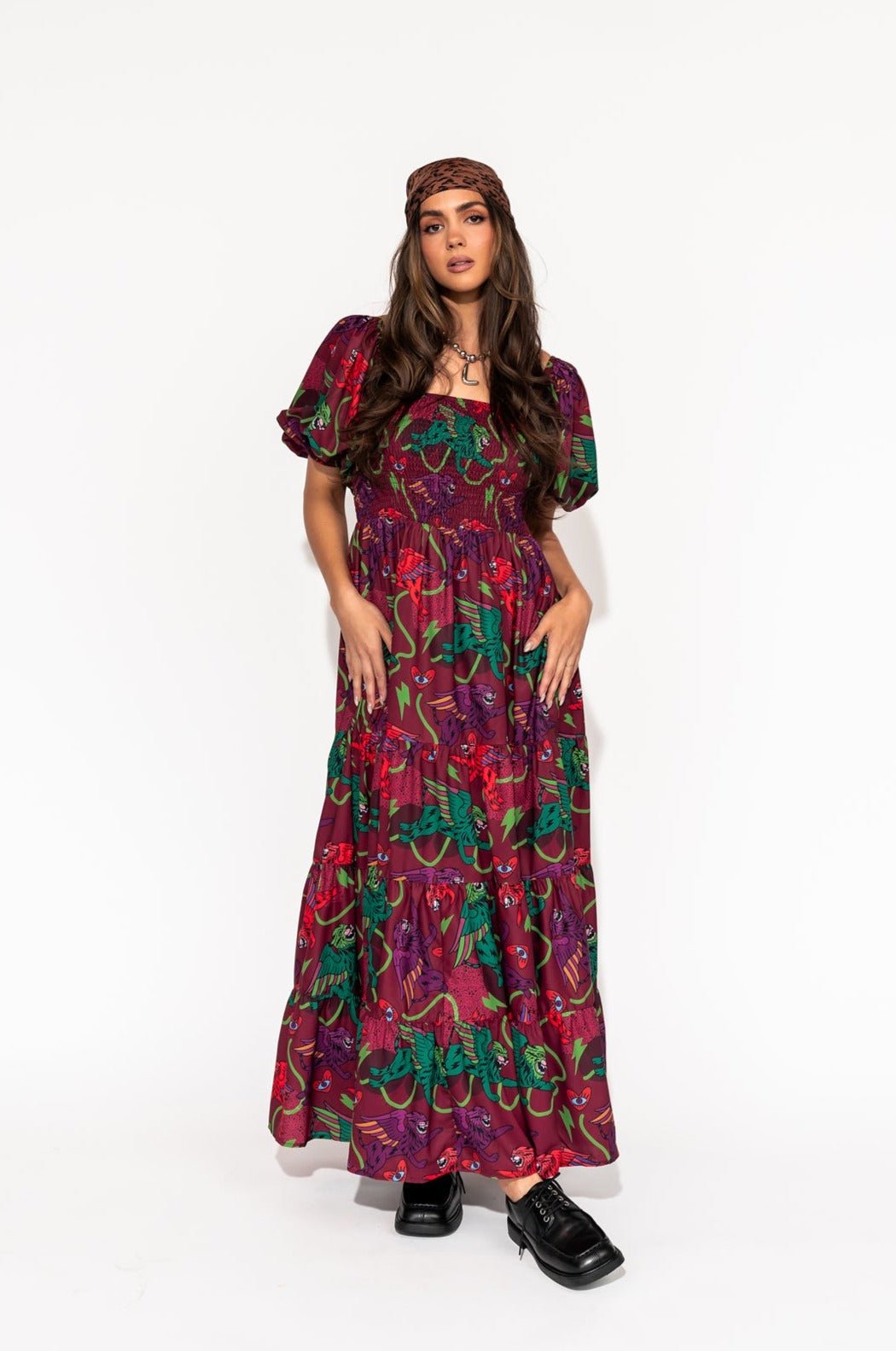 LALA ORIGINAL: Summer Solstice Smocked Dress in Wild Whimsy - Dressed in Lala