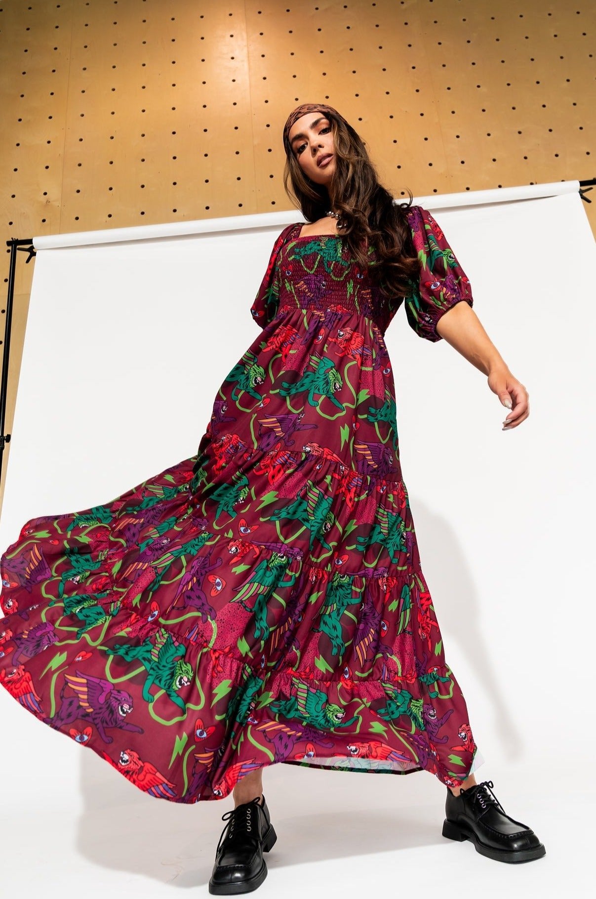 LALA ORIGINAL: Summer Solstice Smocked Dress in Wild Whimsy - Dressed in Lala