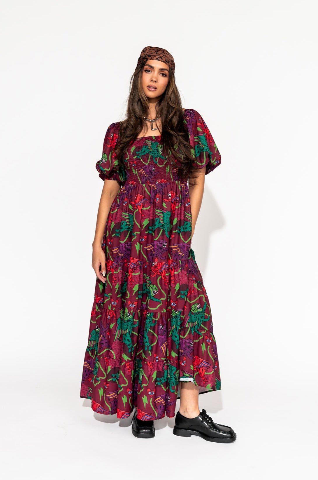 LALA ORIGINAL: Summer Solstice Smocked Dress in Wild Whimsy - Dressed in Lala
