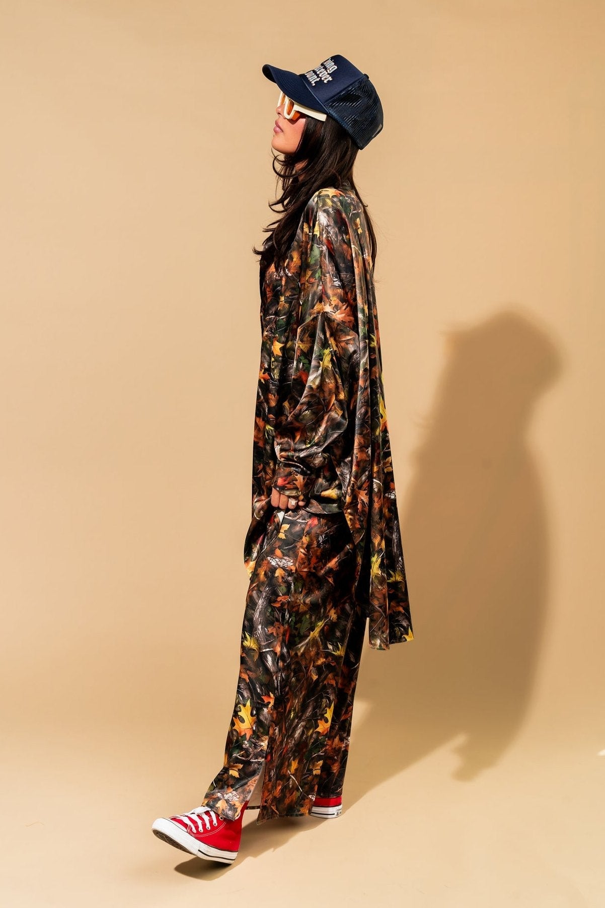 Lala Satin Playsuit in Bad B*tch Camo - Dressed in Lala