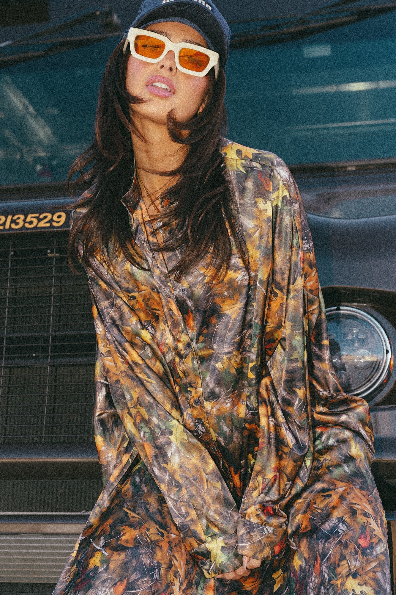 Lala Satin Playsuit in Bad B*tch Camo - Dressed in Lala
