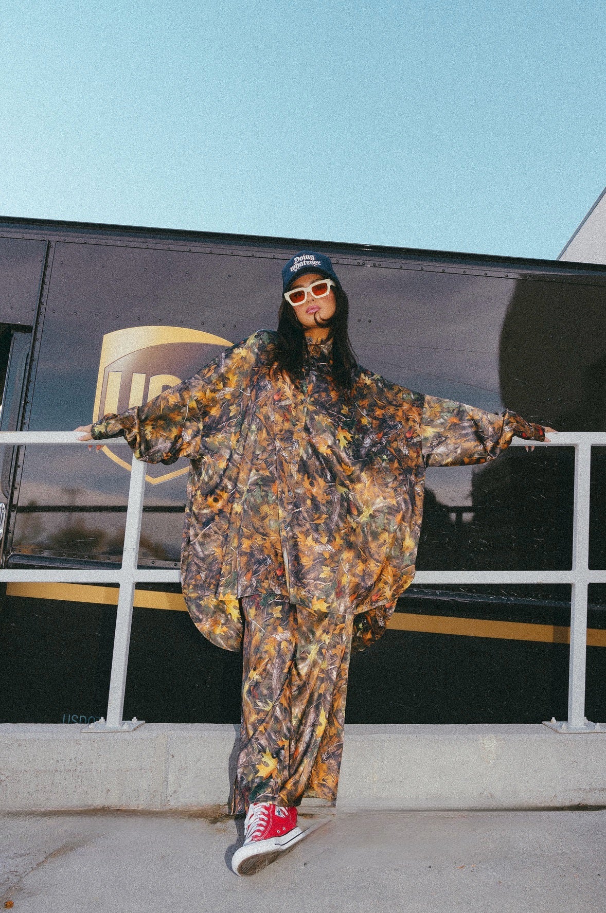 Lala Satin Playsuit in Bad B*tch Camo - Dressed in Lala
