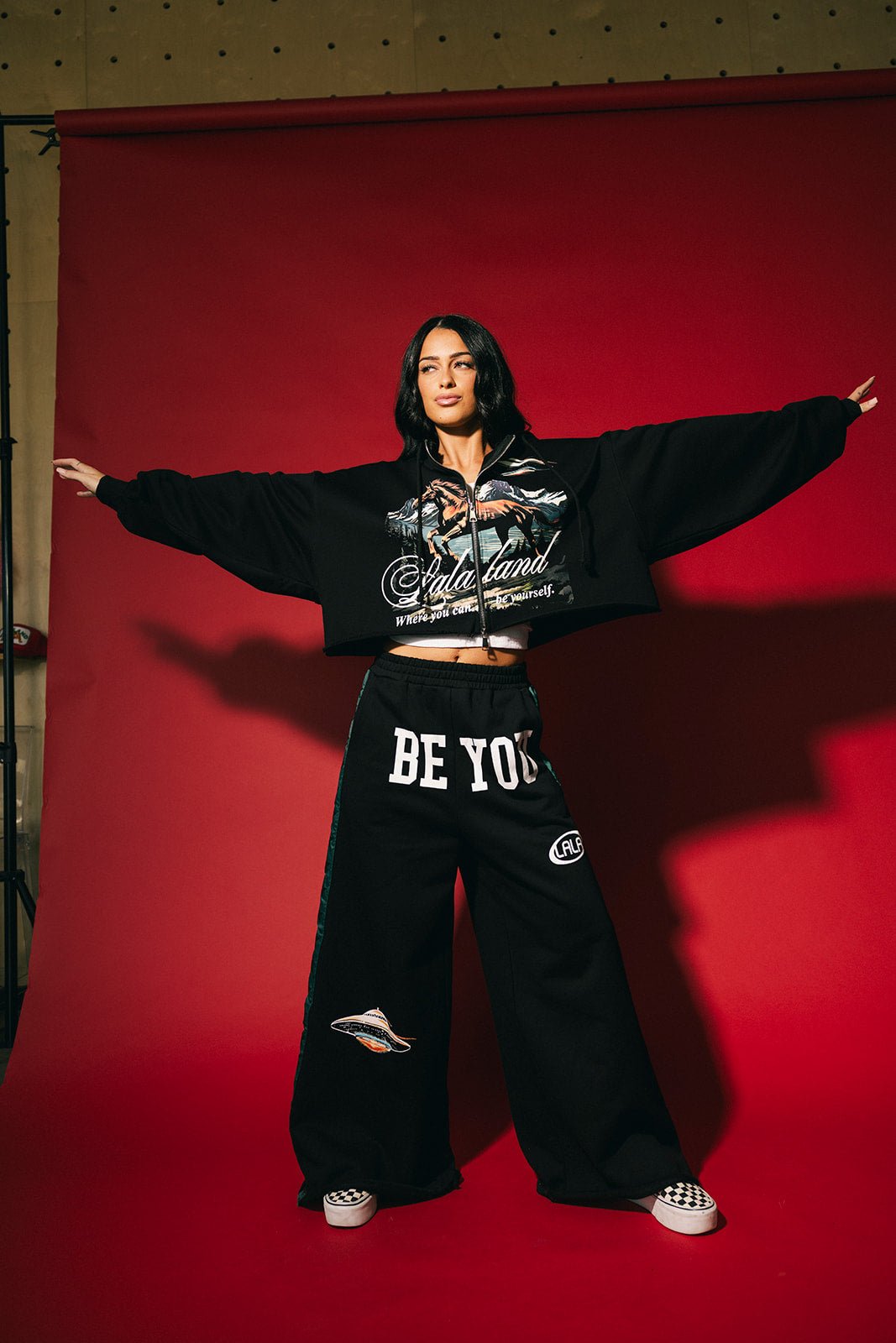 Lalaland Runaway Cropped Zip Up Hoodie - Dressed in Lala