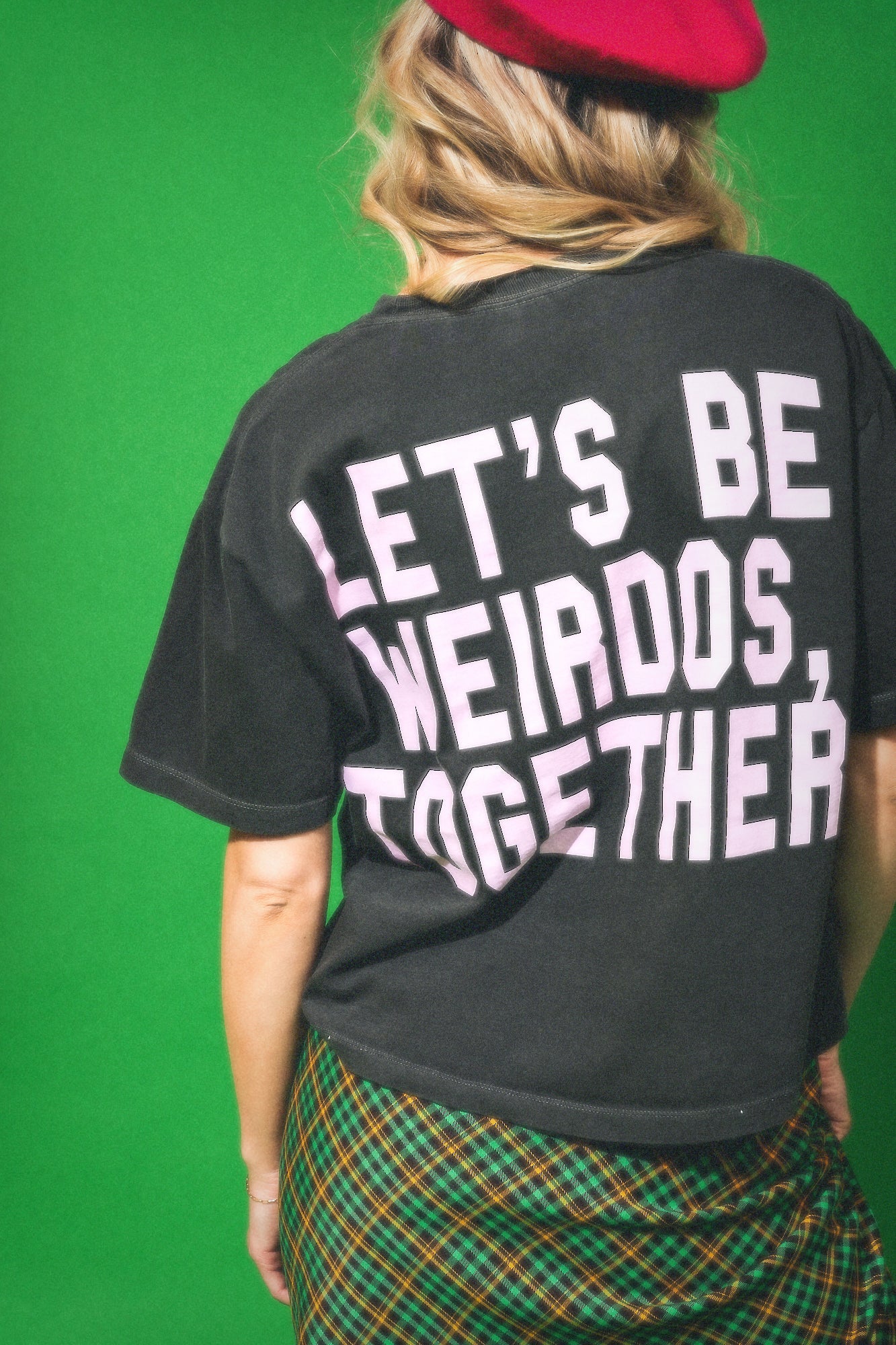 Let's Be Weirdos Together Swan Boxy Tee - Dressed in Lala
