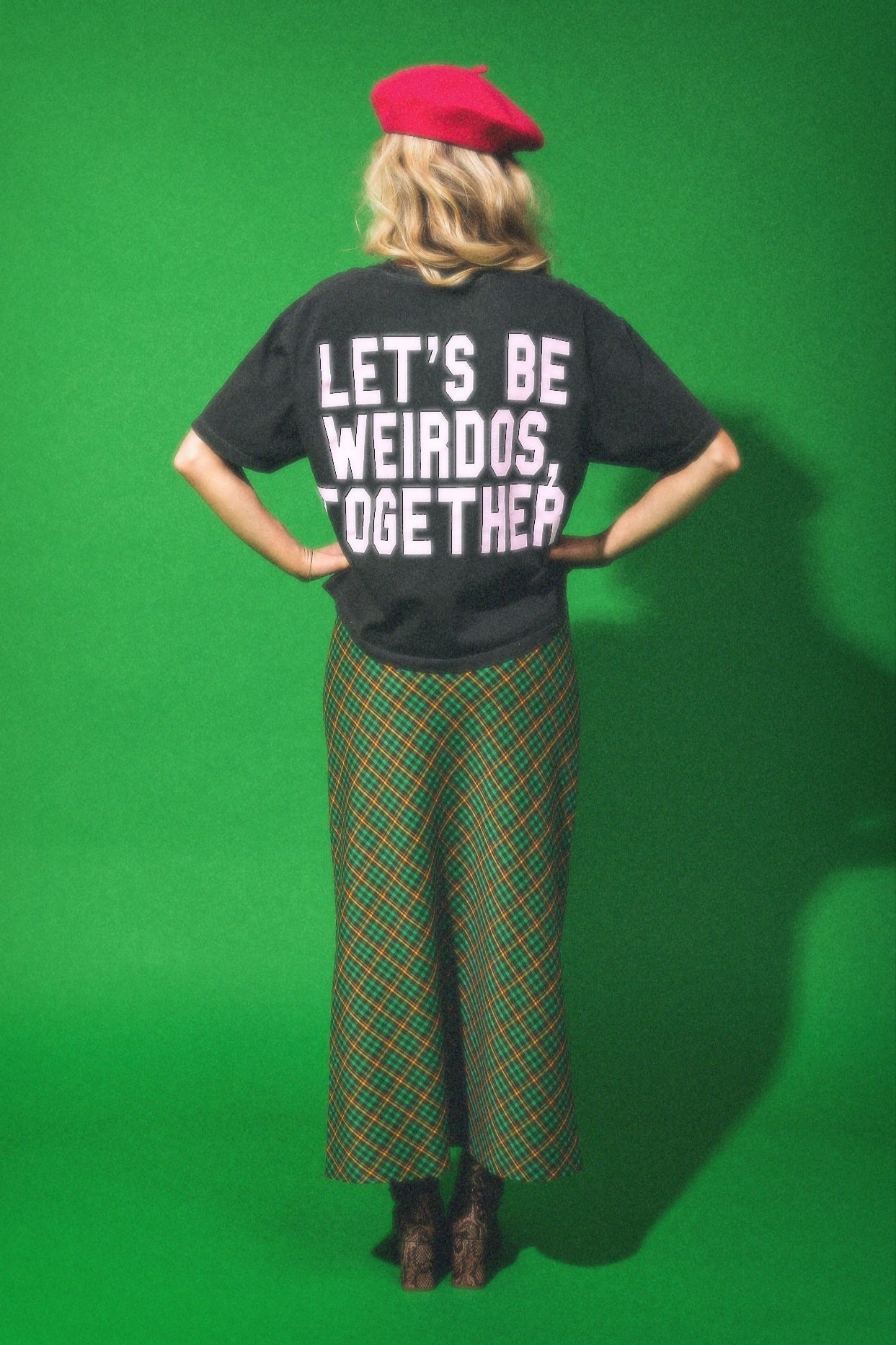 Let's Be Weirdos Together Swan Boxy Tee - Dressed in Lala