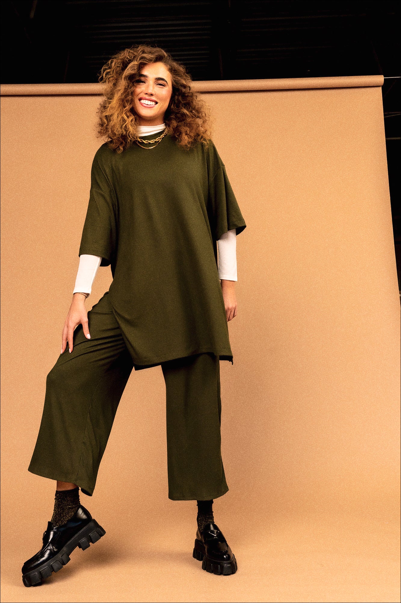 Lex Ribbed Playsuit in Olive *RESTOCKED* - Dressed in Lala