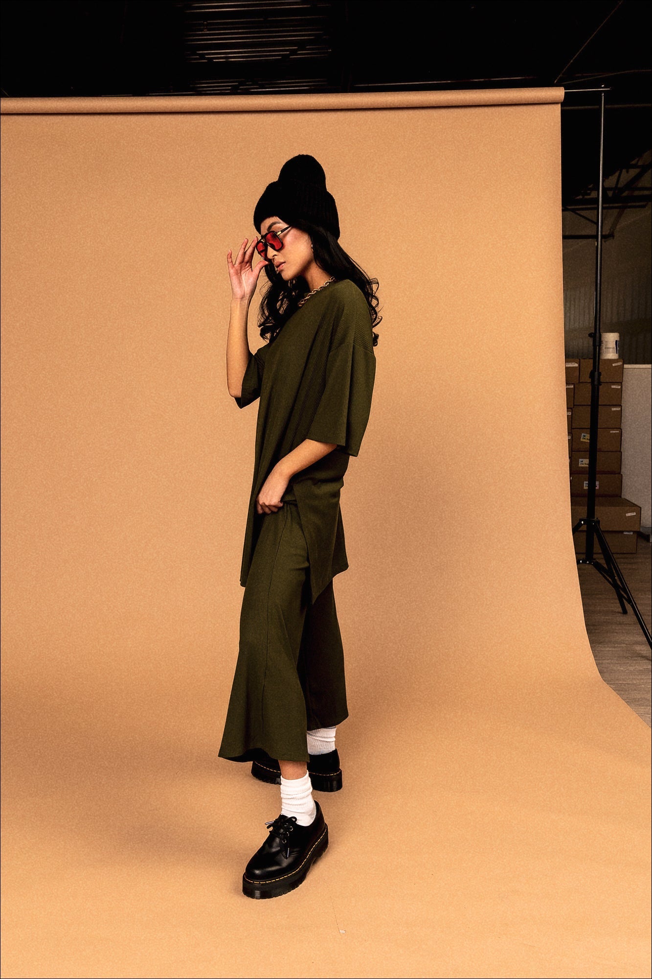 Lex Ribbed Playsuit in Olive *RESTOCKED* - Dressed in Lala