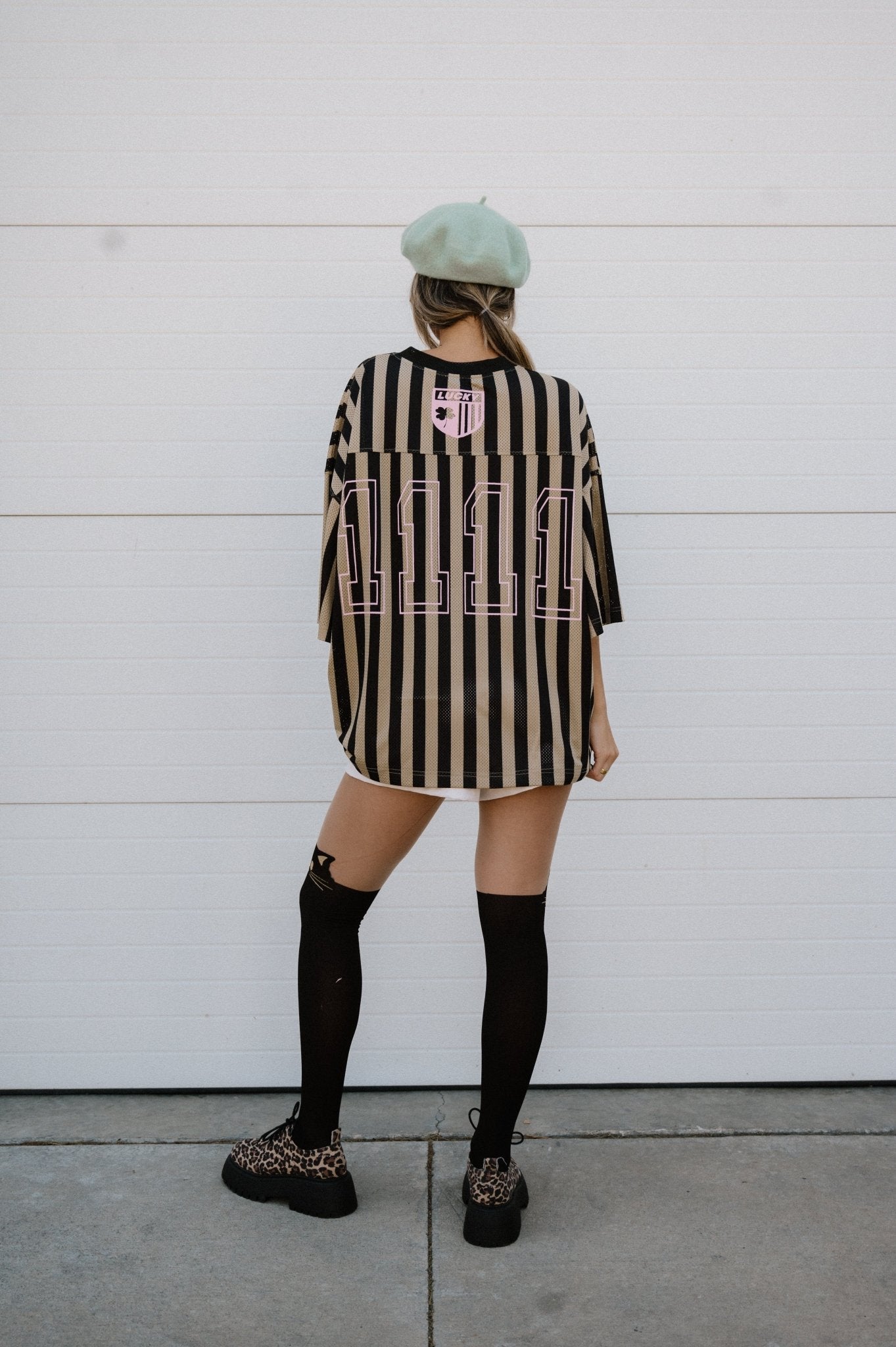 Long Live Weirdos Jersey in Tan + Black - Dressed in Lala