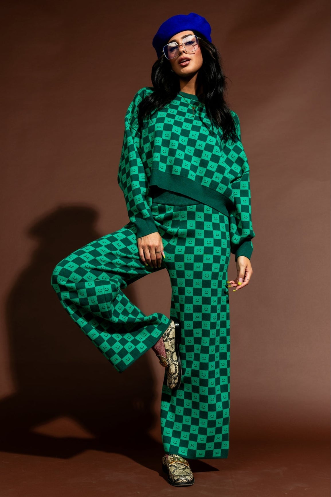 Lots of Feelings Checkerboard Knit Set - Dressed in Lala