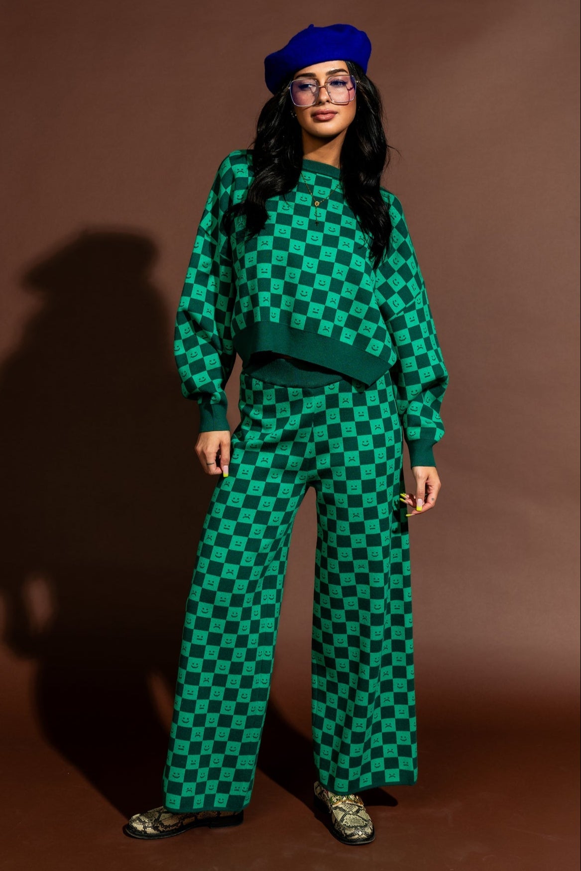 Lots of Feelings Checkerboard Knit Set - Dressed in Lala