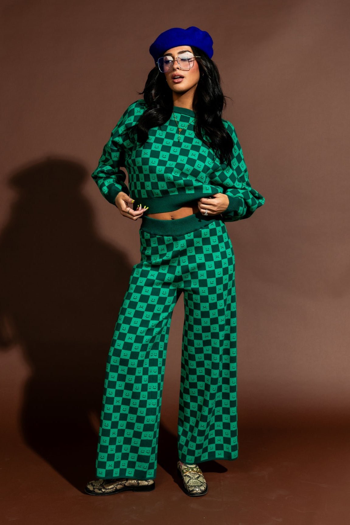Lots of Feelings Checkerboard Knit Set - Dressed in Lala