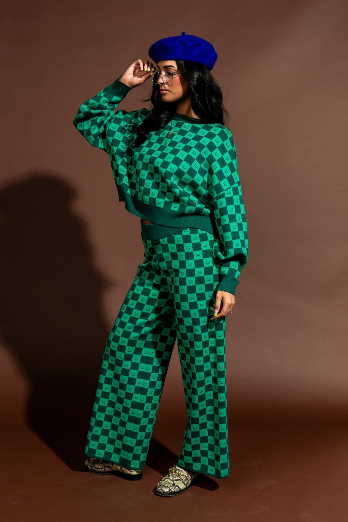 Lots of Feelings Checkerboard Knit Set - Dressed in Lala
