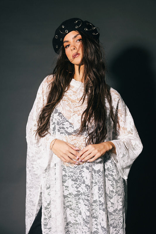 Love Hangover Oversized Tunic in White - Dressed in Lala