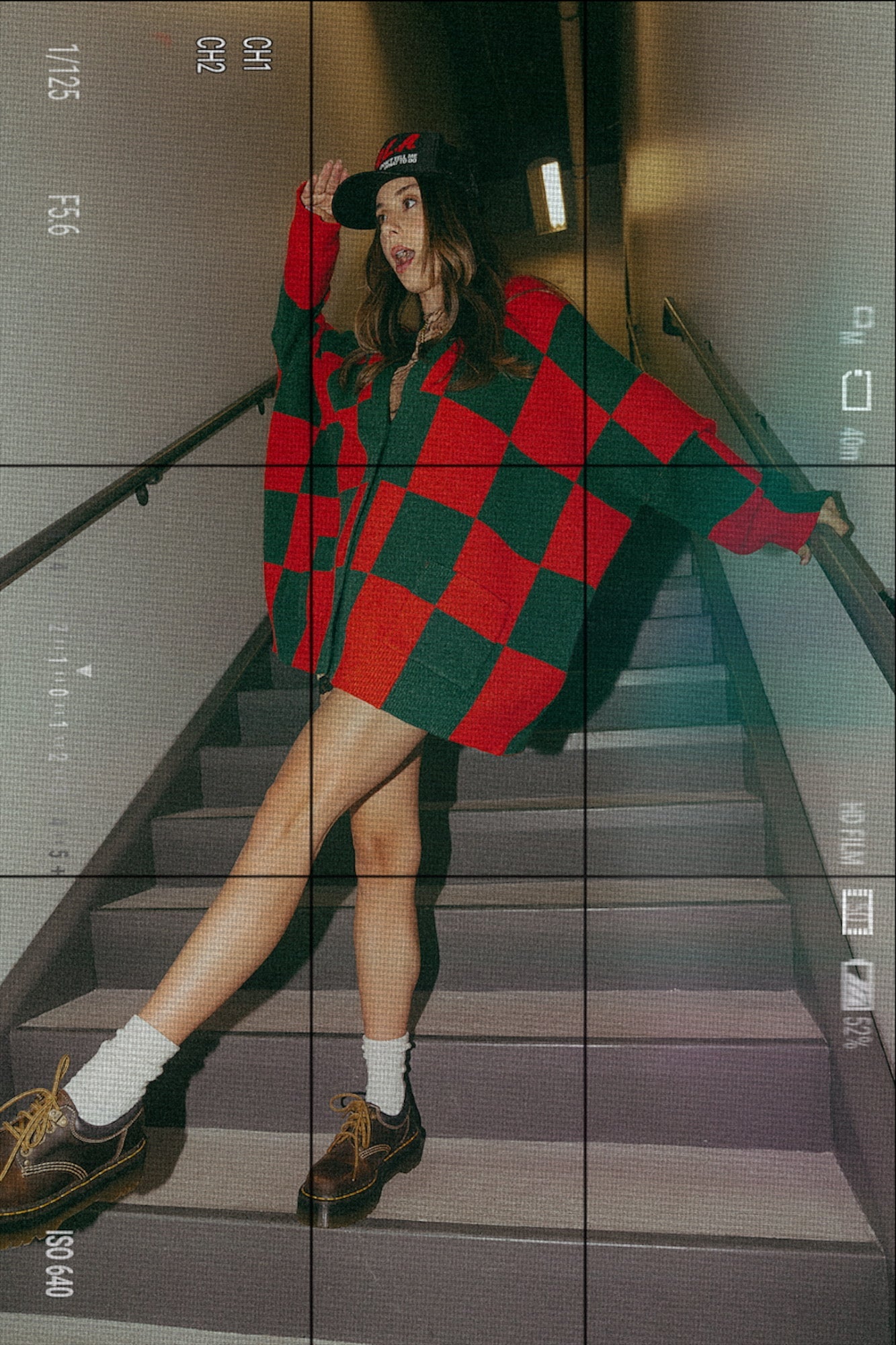 Love You Oversized Cardigan in Old Money Checkerboard - Dressed in Lala