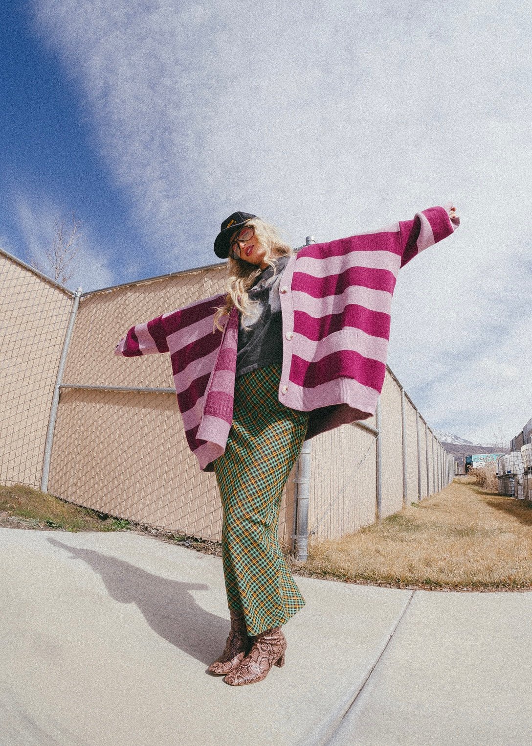 Love You Oversized Cardigan in Wonderland Stripes - Dressed in Lala
