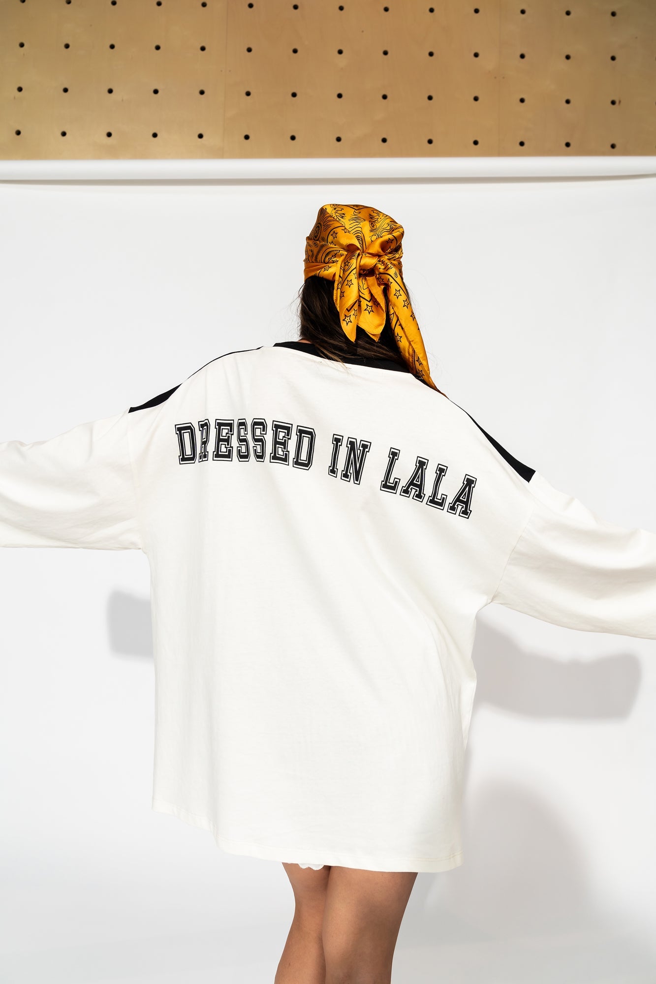 Lucky Oversized Jersey Tee in Black + White - Dressed in Lala