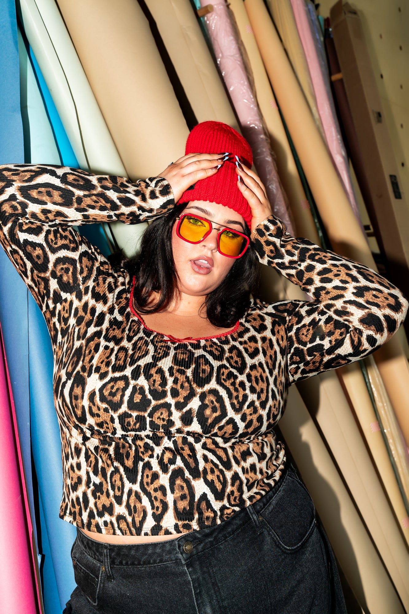 Mama Muse Square Neck Top in Leopard - Dressed in Lala