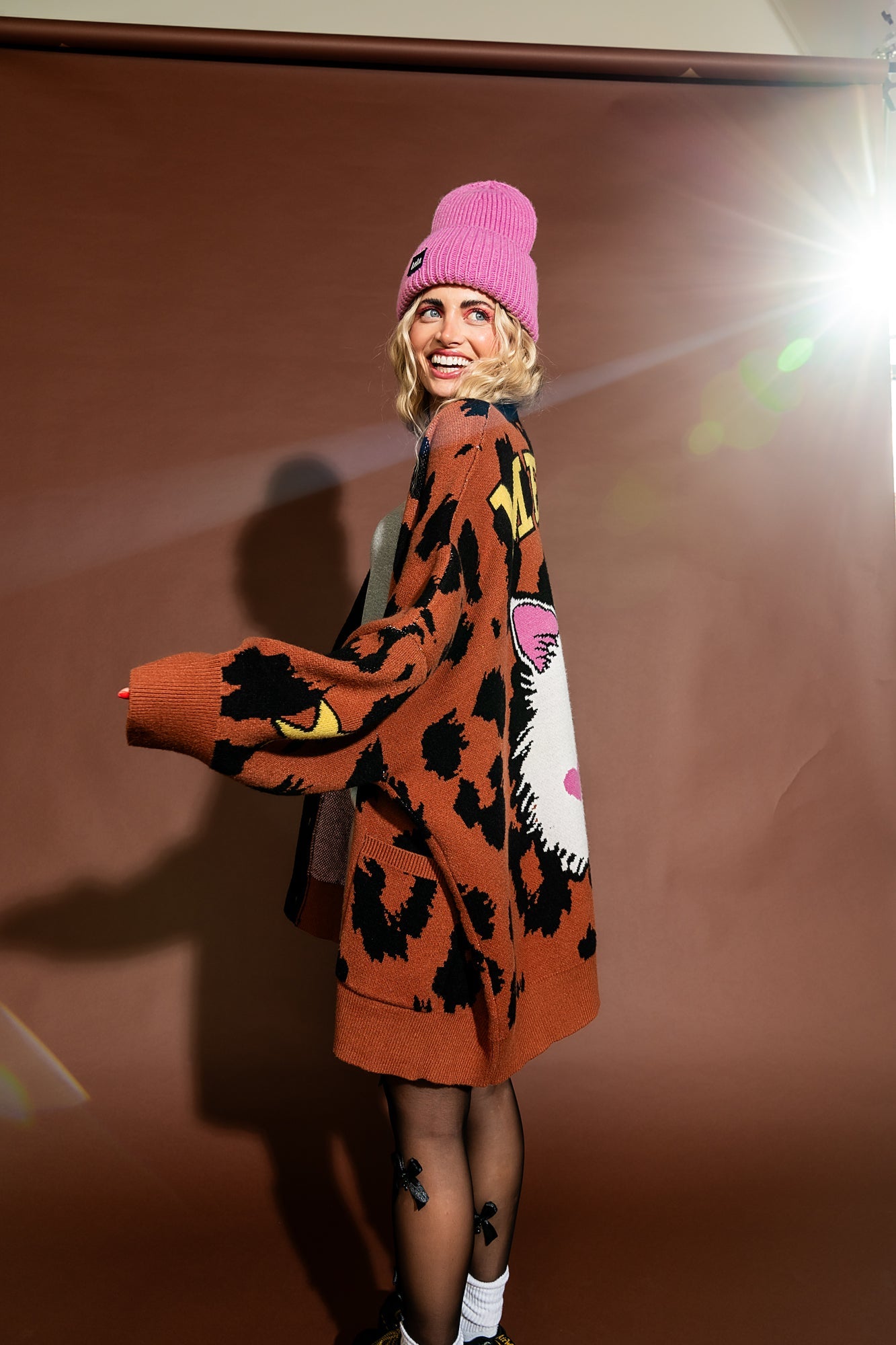 Meow! Oversized Leopard Cardigan - Dressed in Lala