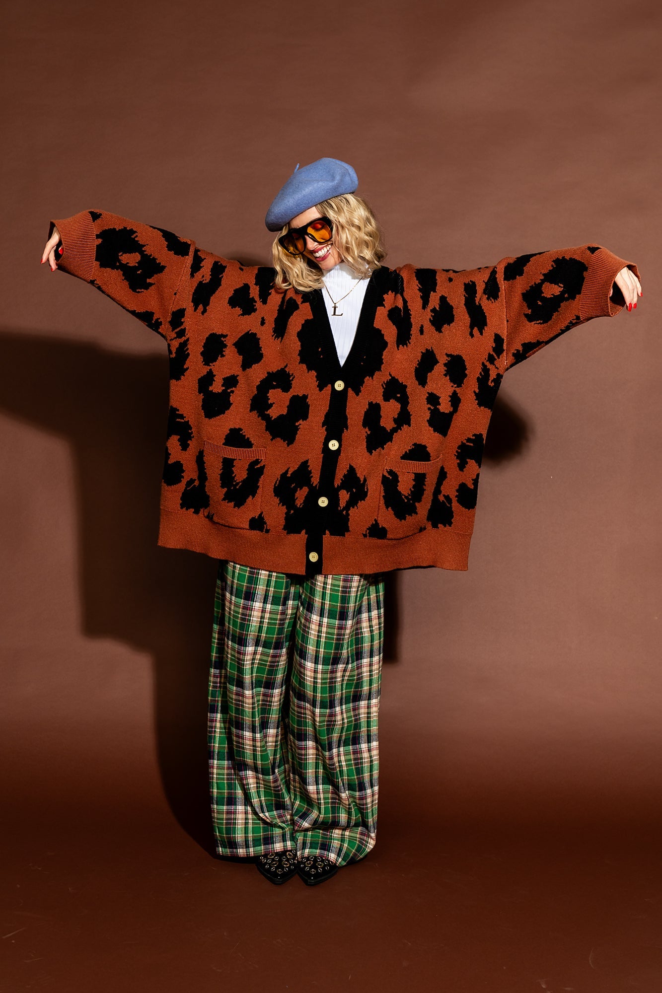 Meow! Oversized Leopard Cardigan - Dressed in Lala