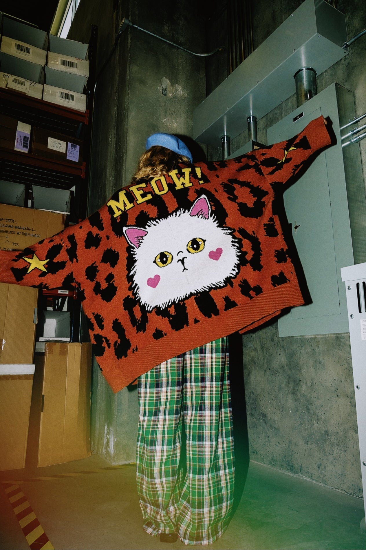 Meow! Oversized Leopard Cardigan - Dressed in Lala