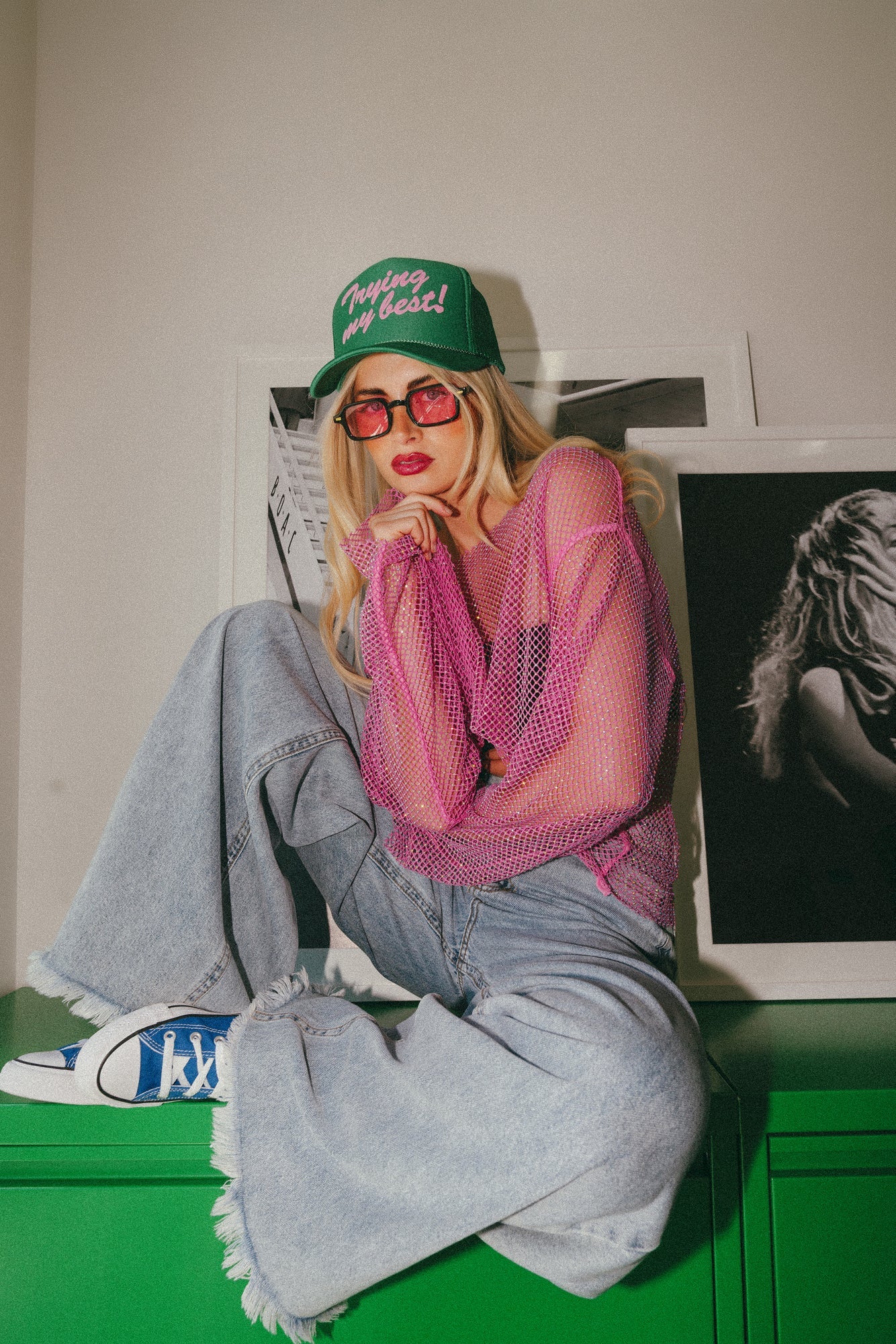 Mirrorball Boxy Top in Pink Bubblegum - Dressed in Lala