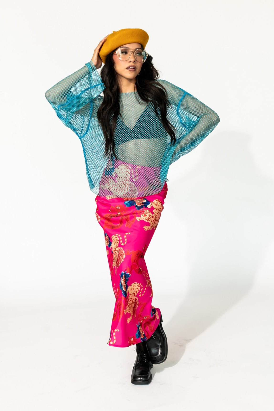 Mirrorball Boxy Top in Sky Blue - Dressed in Lala