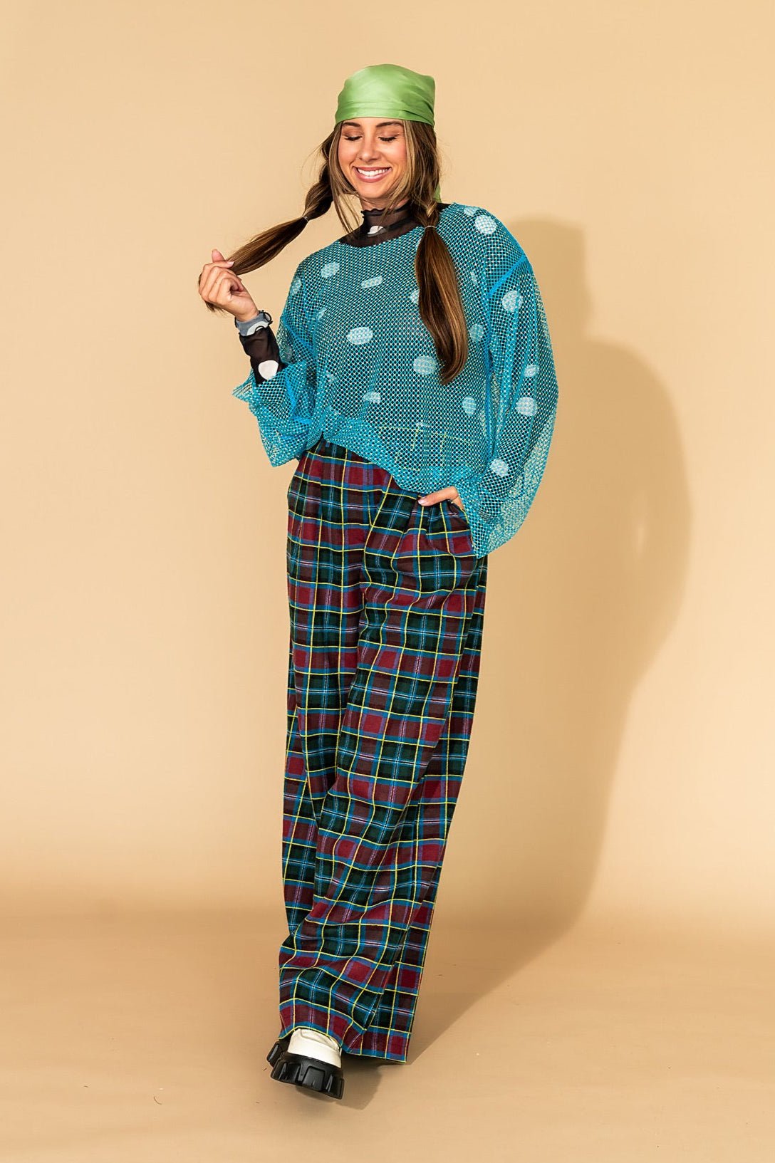 Mirrorball Boxy Top in Sky Blue - Dressed in Lala