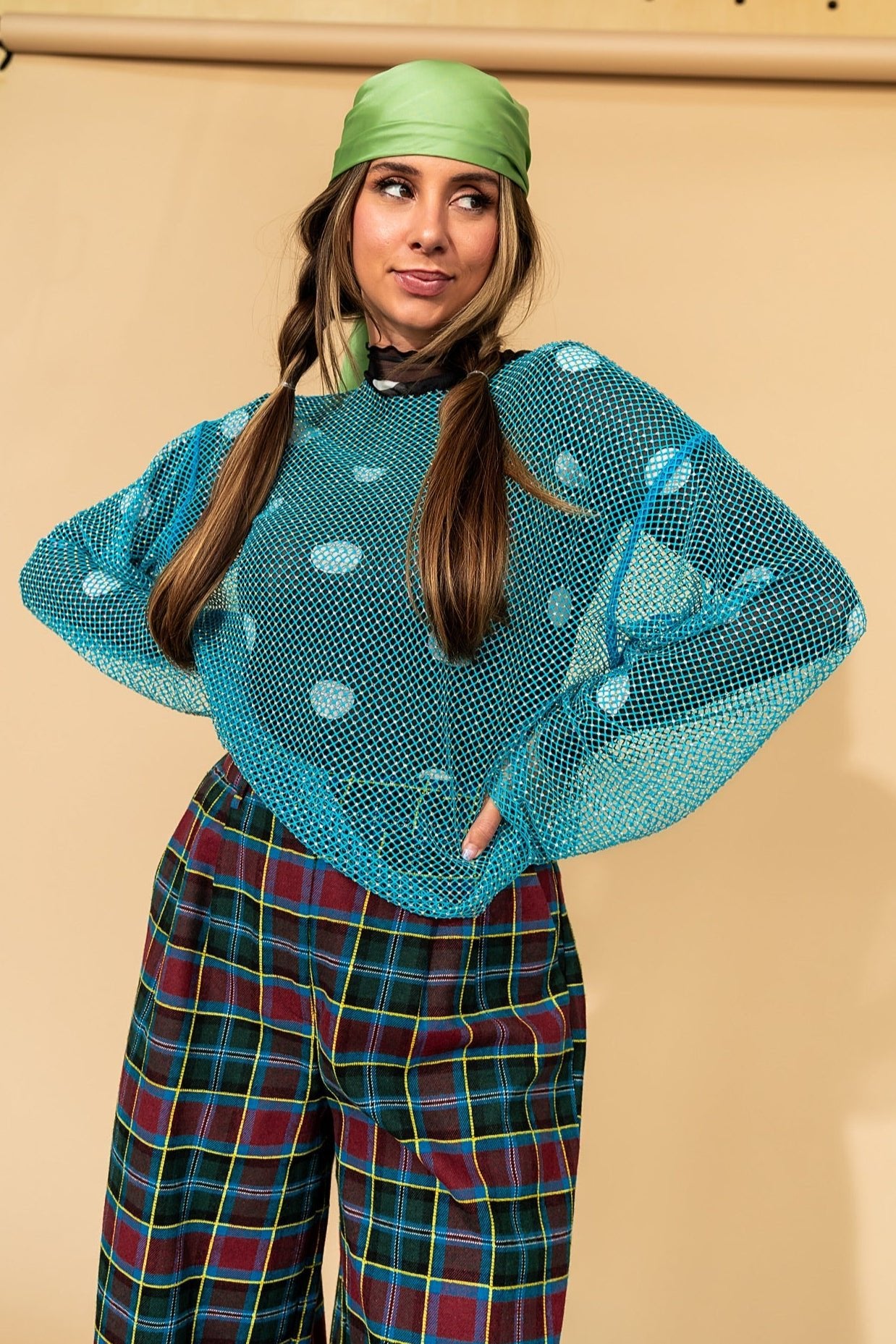 Mirrorball Boxy Top in Sky Blue - Dressed in Lala