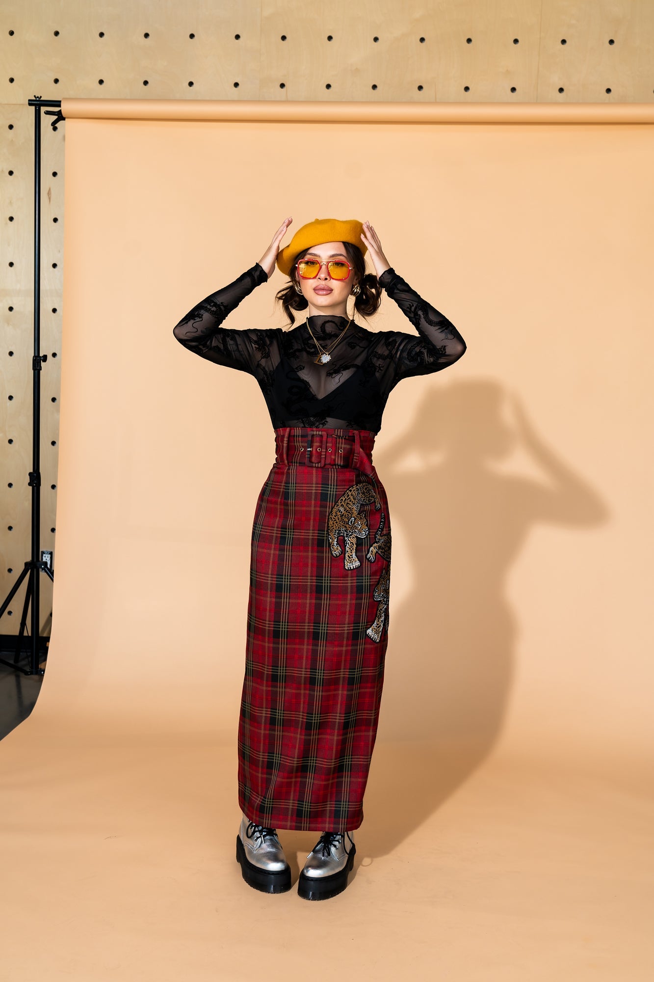 Mischief Maker Plaid Skirt in Red *PREORDER BEGINS SHIPPING 10/3* - Dressed in Lala