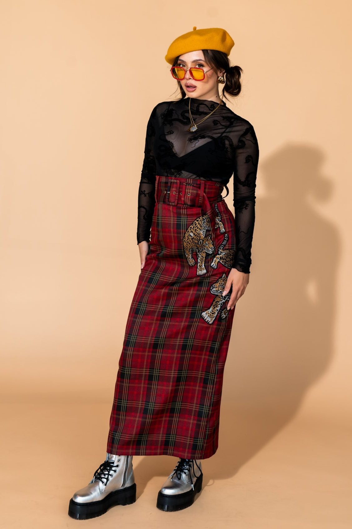 Mischief Maker Plaid Skirt in Red *PREORDER BEGINS SHIPPING 10/3* - Dressed in Lala