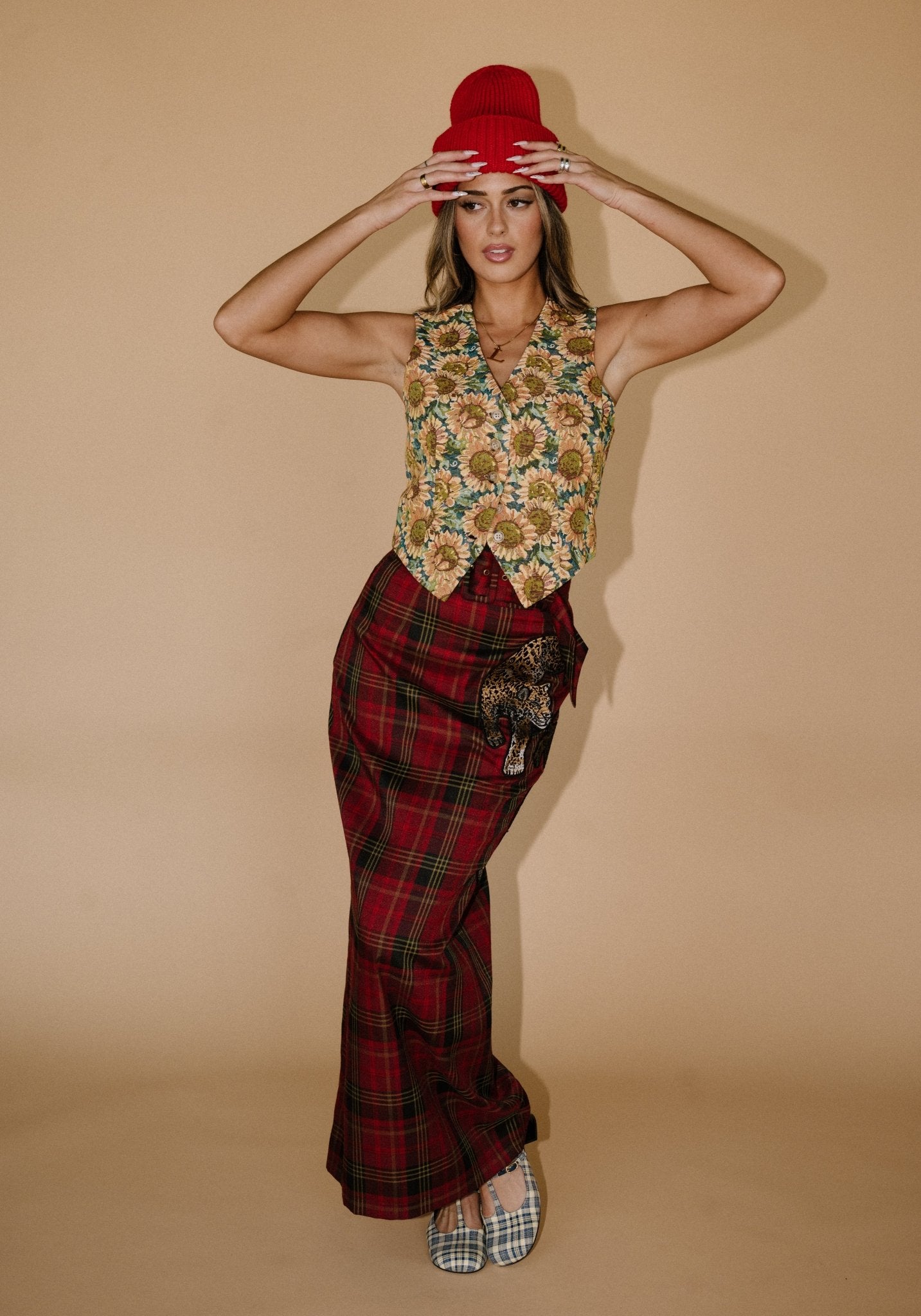 Mischief Maker Plaid Skirt in Red *PREORDER BEGINS SHIPPING 10/3* - Dressed in Lala