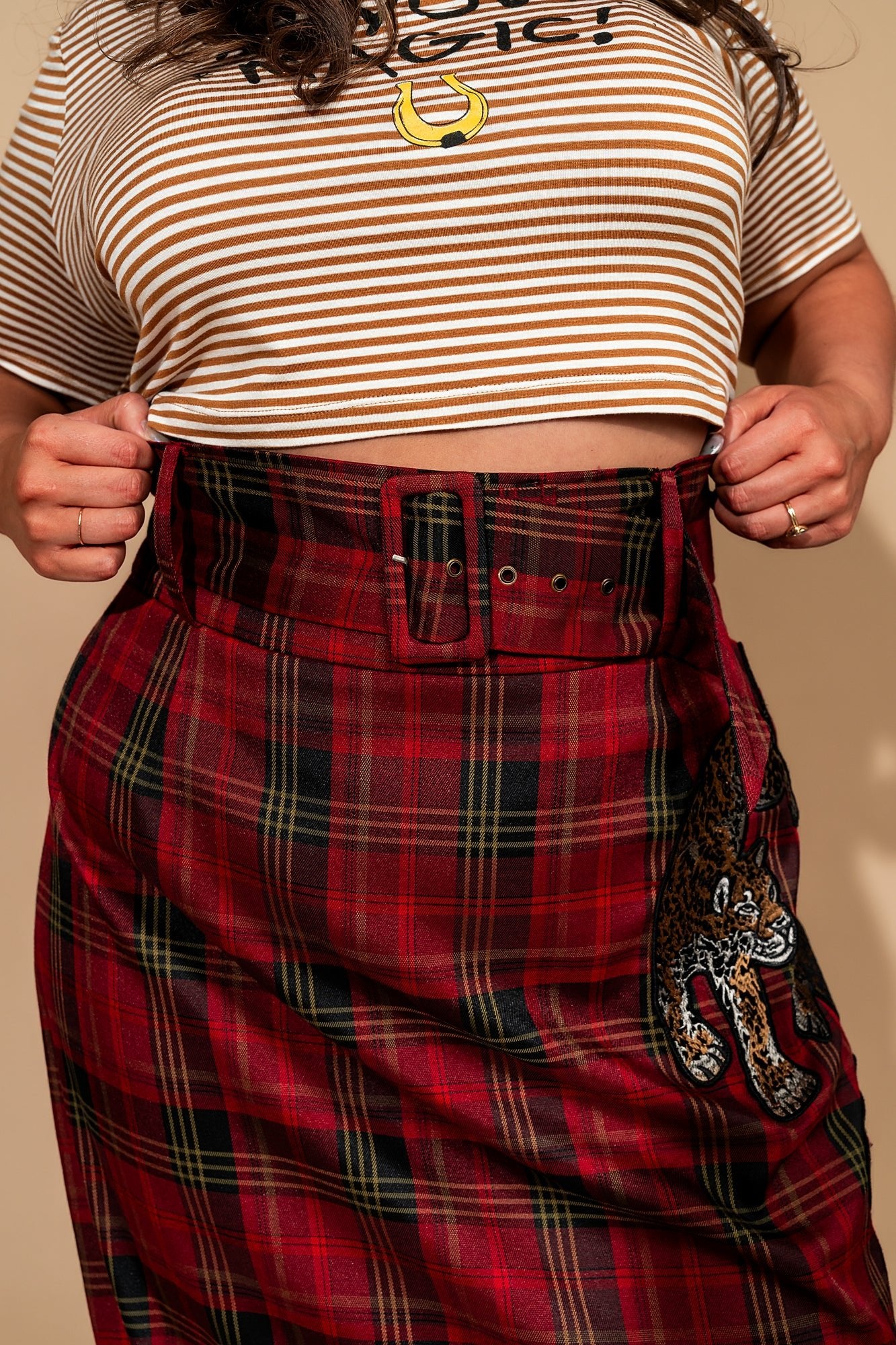 Mischief Maker Plaid Skirt in Red *PREORDER BEGINS SHIPPING 10/3* - Dressed in Lala