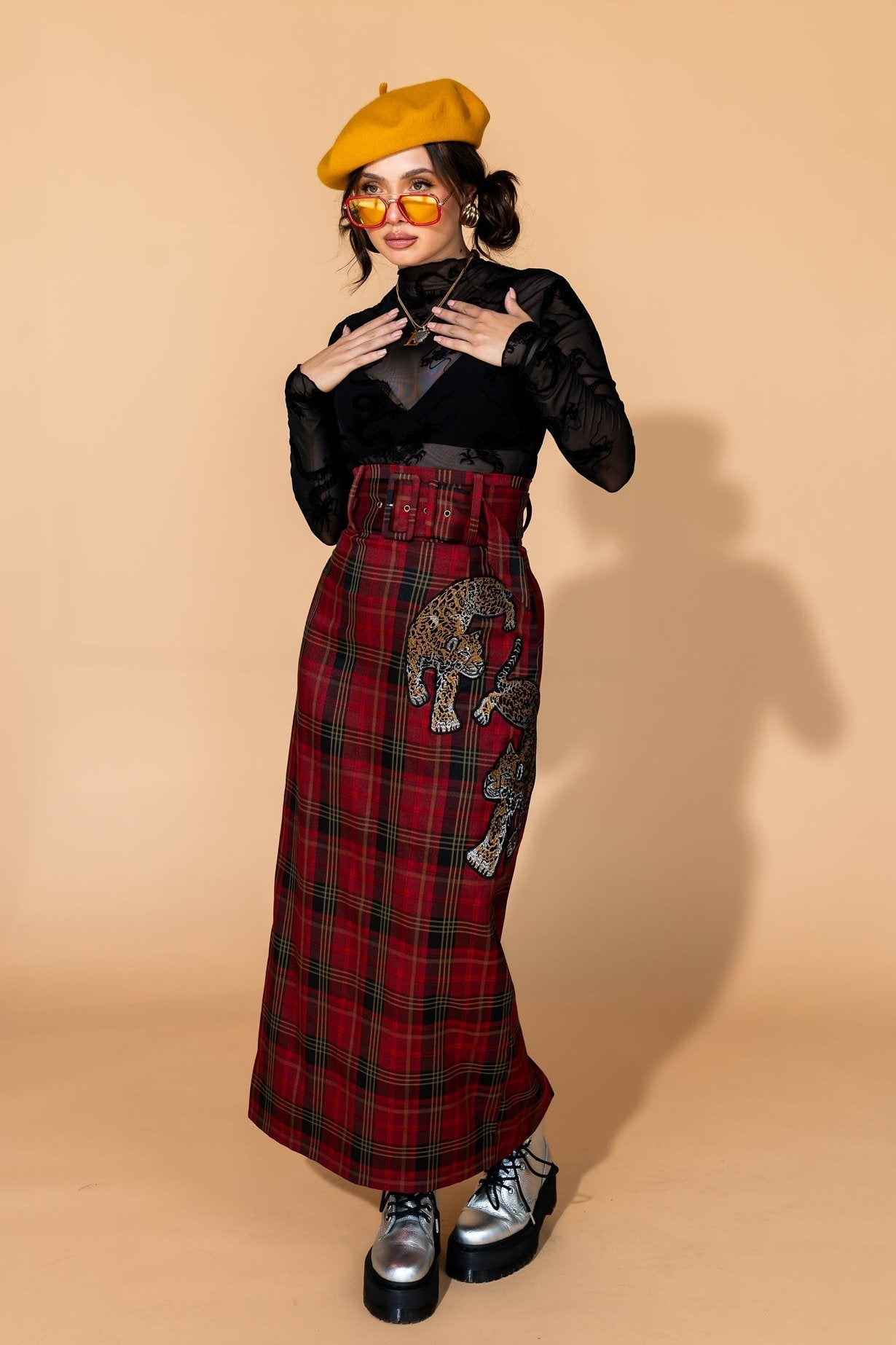 Mischief Maker Plaid Skirt in Red *PREORDER BEGINS SHIPPING 10/3* - Dressed in Lala