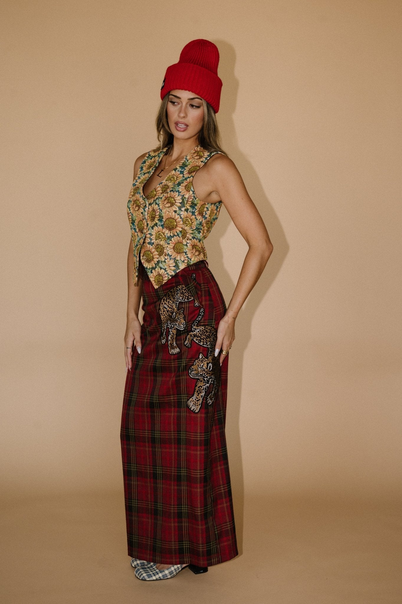 Mischief Maker Plaid Skirt in Red *PREORDER BEGINS SHIPPING 10/3* - Dressed in Lala