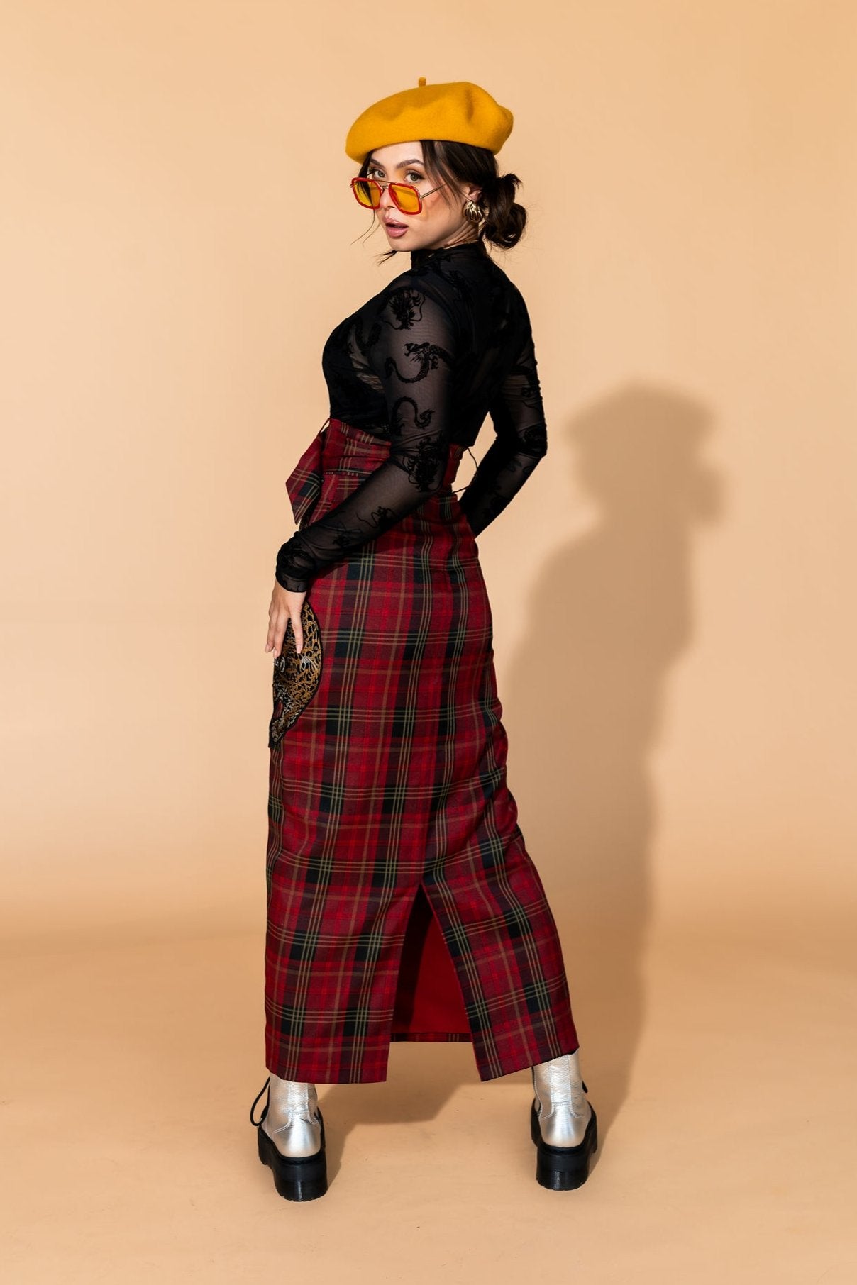 Mischief Maker Plaid Skirt in Red *PREORDER BEGINS SHIPPING 10/3* - Dressed in Lala