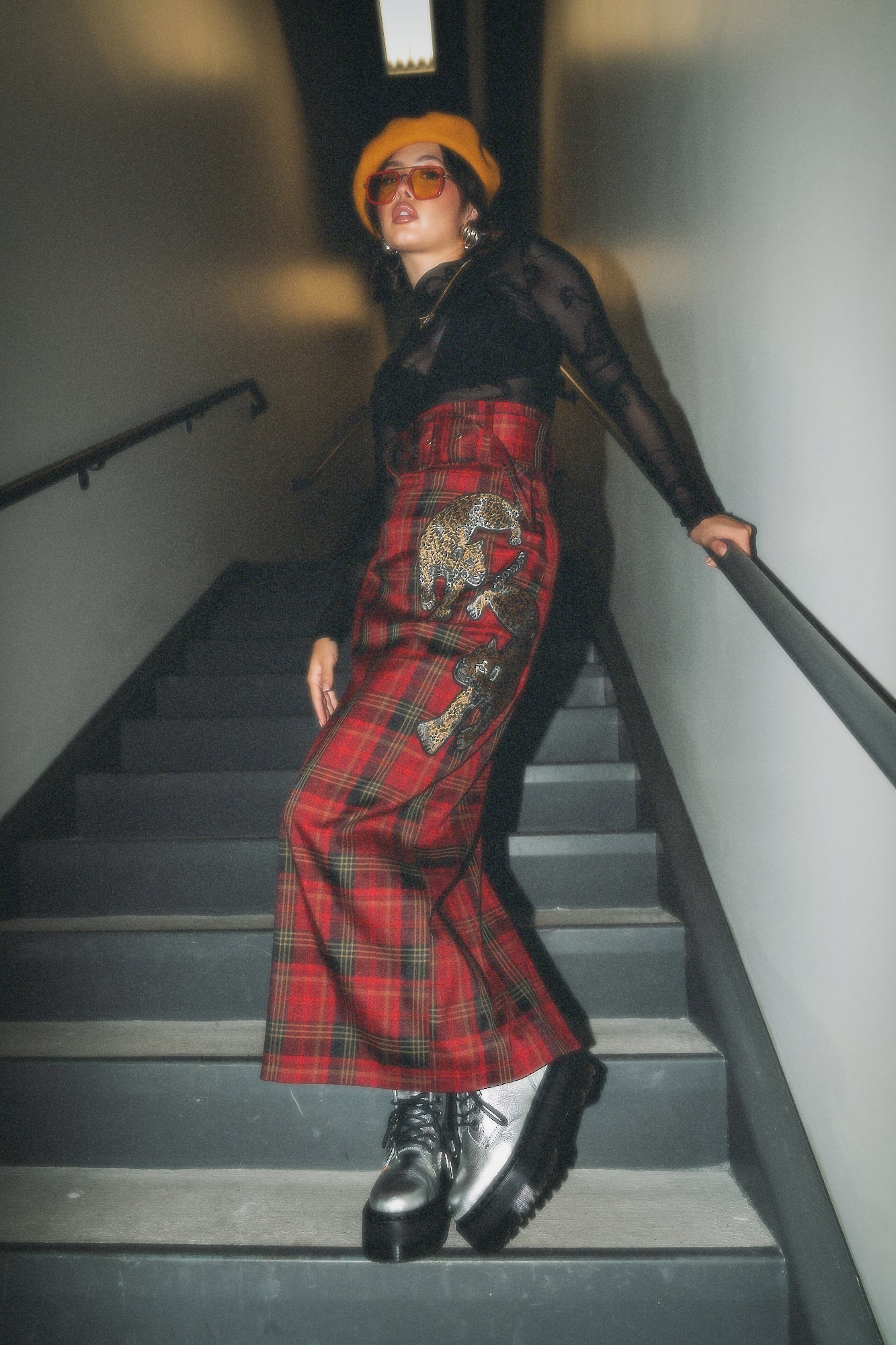 Mischief Maker Plaid Skirt in Red *PREORDER BEGINS SHIPPING 10/3* - Dressed in Lala