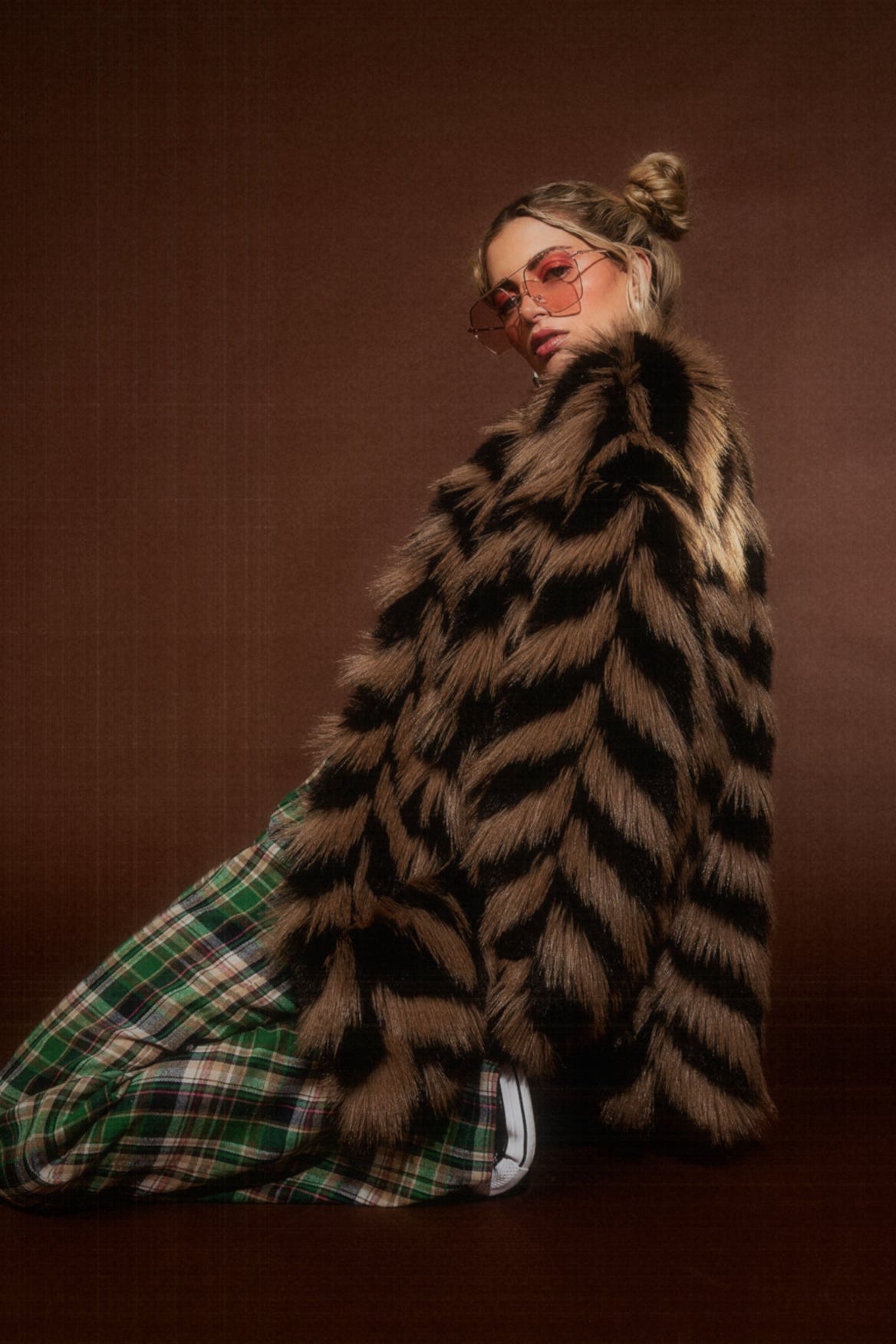 Mob Muse Oversized Faux Fur Coat - Dressed in Lala